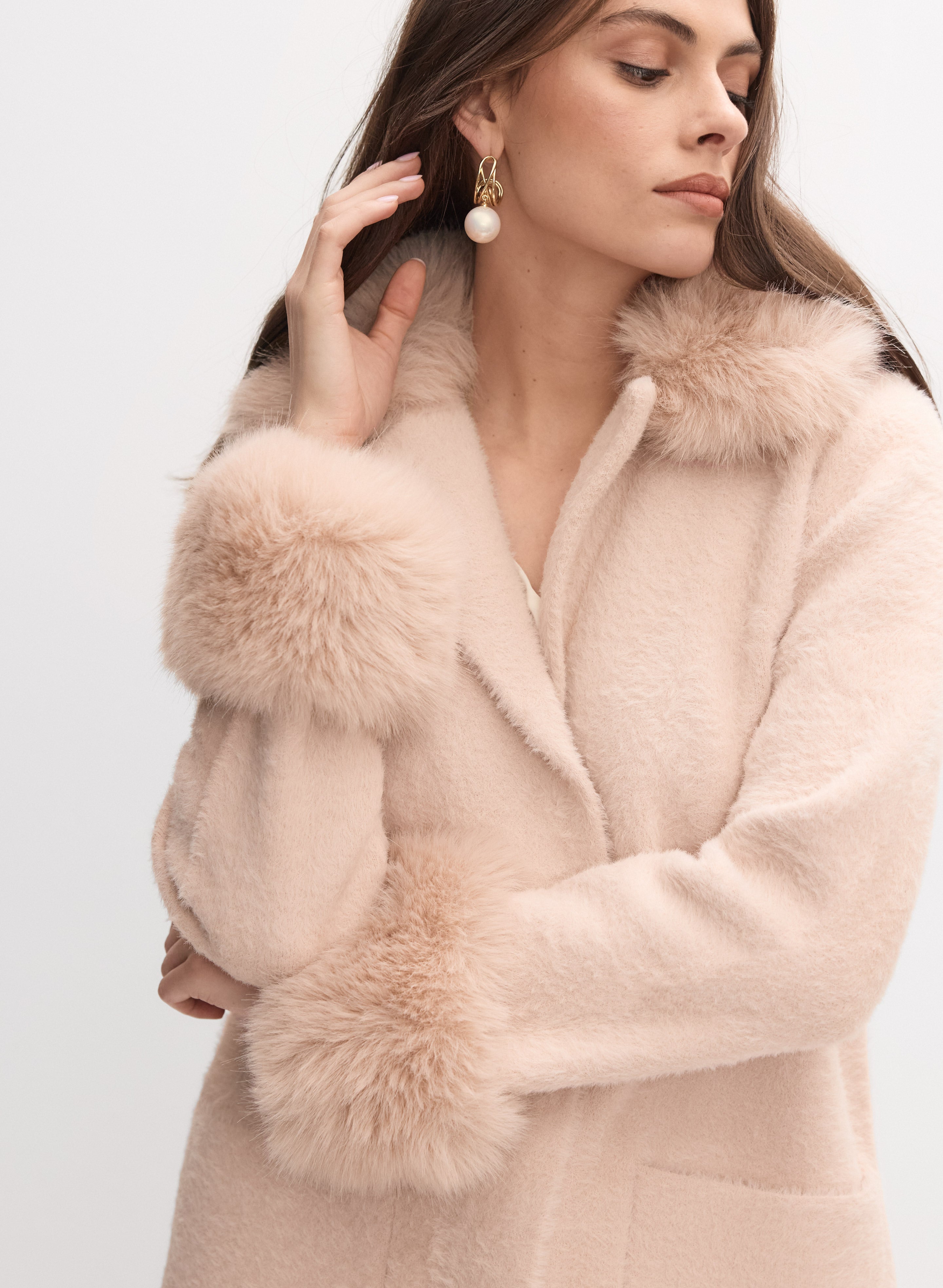 Joseph Ribkoff - Faux-Fur Detail Coat