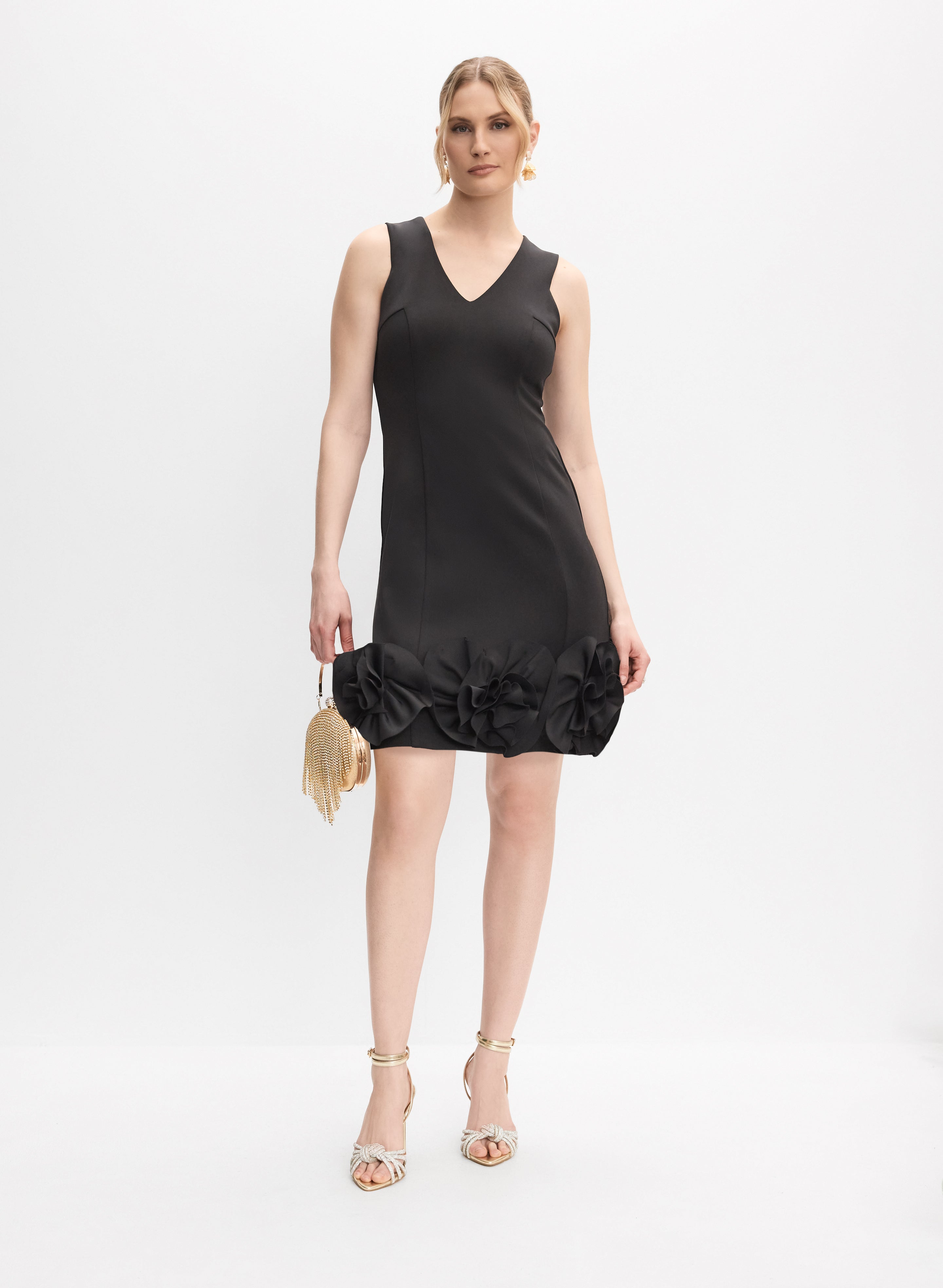 Floral Appliqu Dress