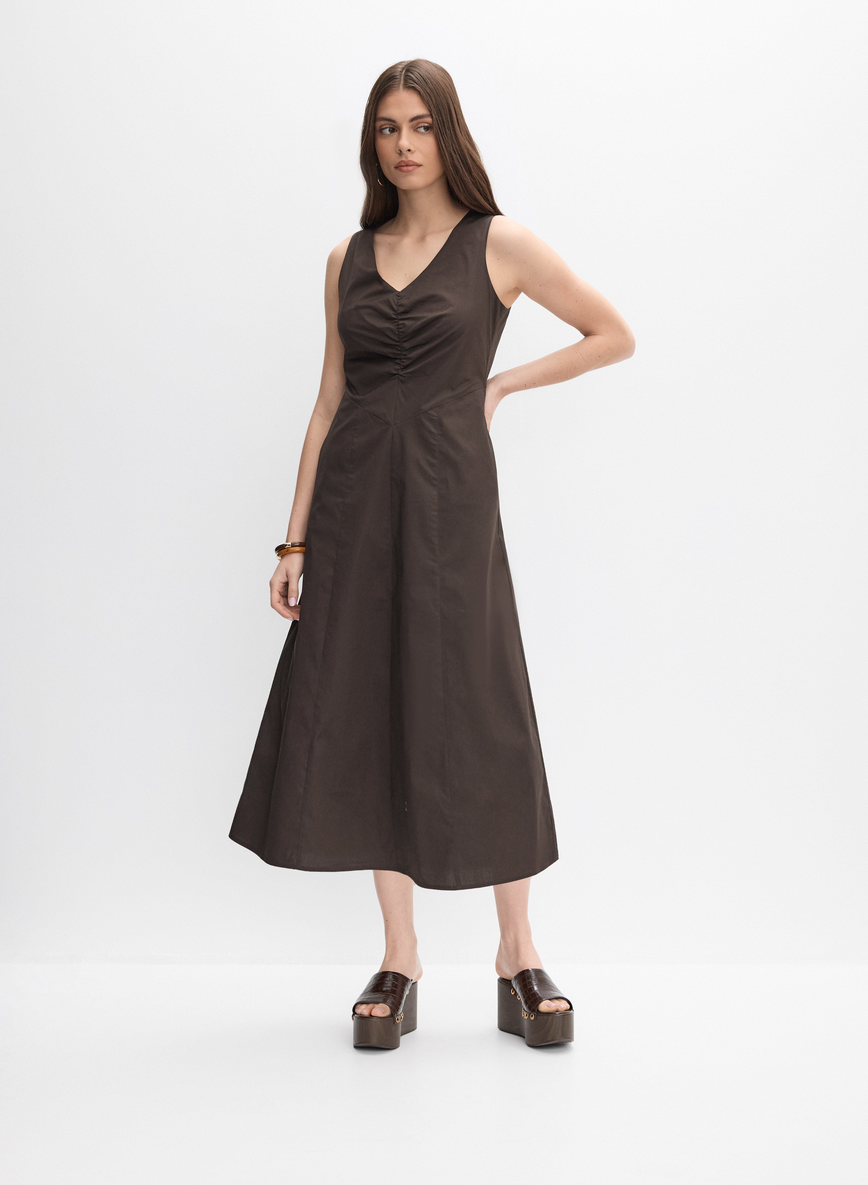 Fit & Flare Cotton Midi Dress Fit & Flare Cotton Midi Dress