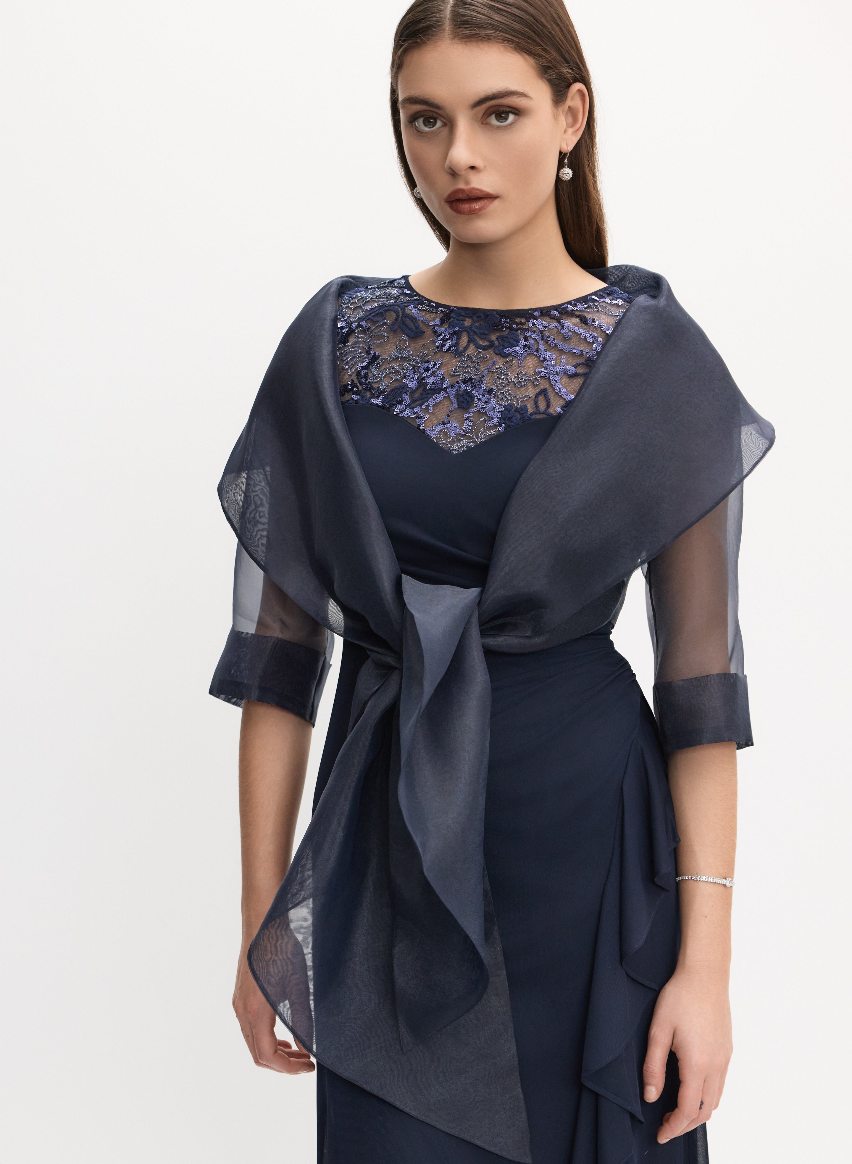 Oversized Tie Detail Bolero