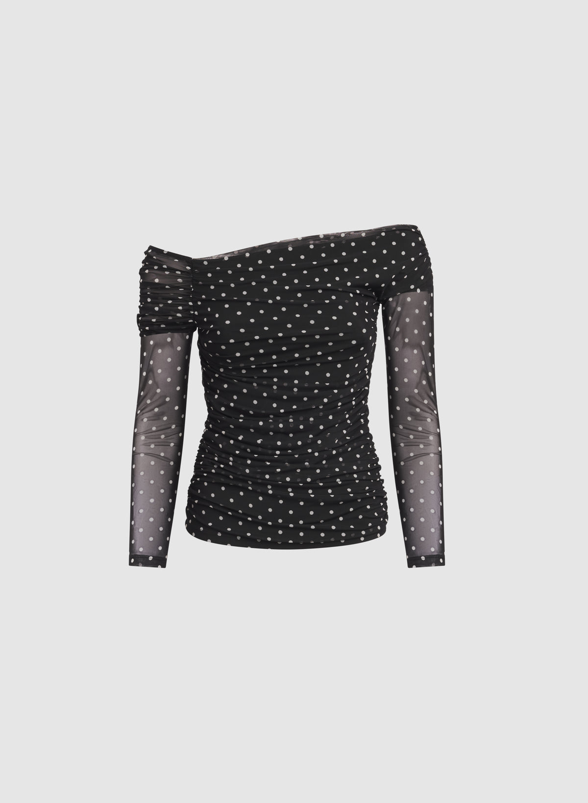 Asymmetric Polka Dot Top