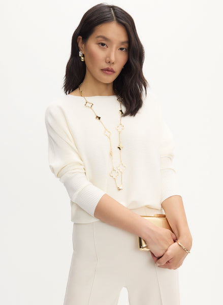 S layered dolman knit bk×wh S layered dolman knit bk×wh S layered dolman knit bk×wh S layered