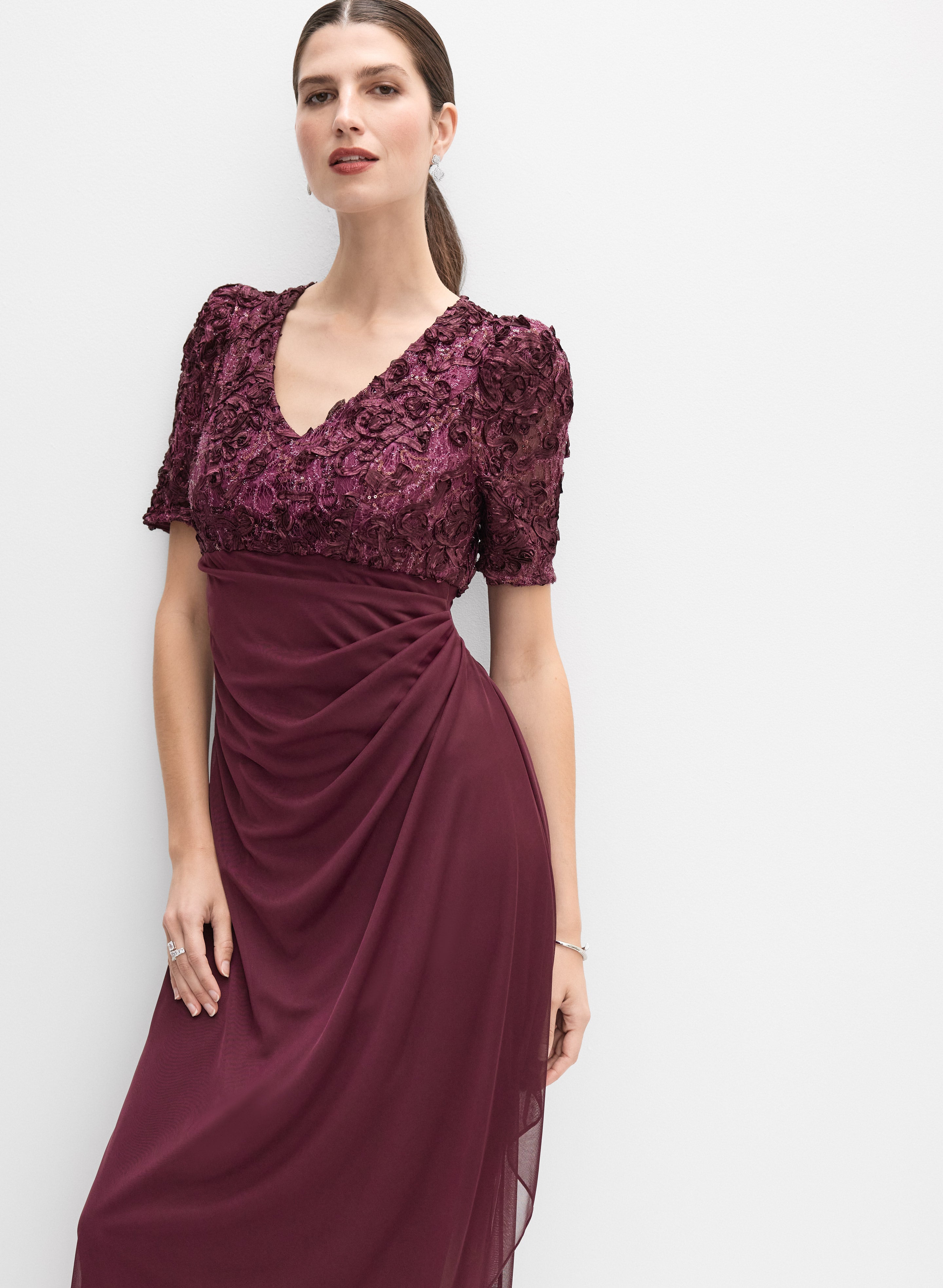 Alex Evenings - Embellished Soutache Embroidered Dress