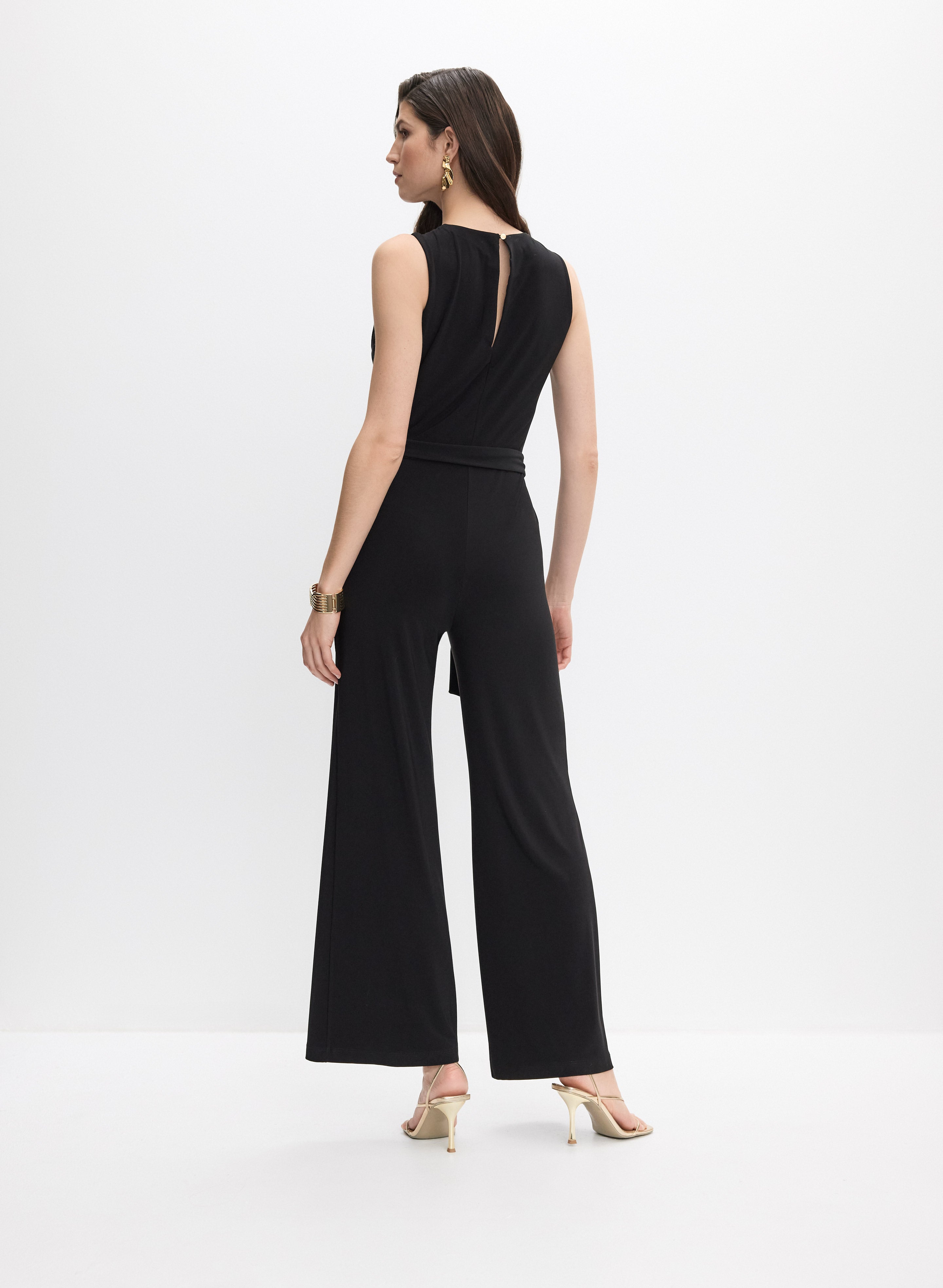 Jersey Half-Zip Jumpsuit