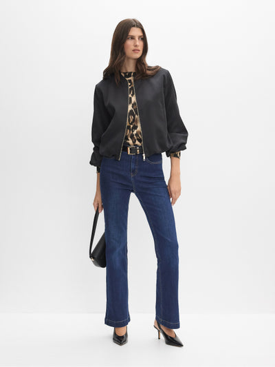 Embellished Denim Jacket & Wide-Leg Utility Pants