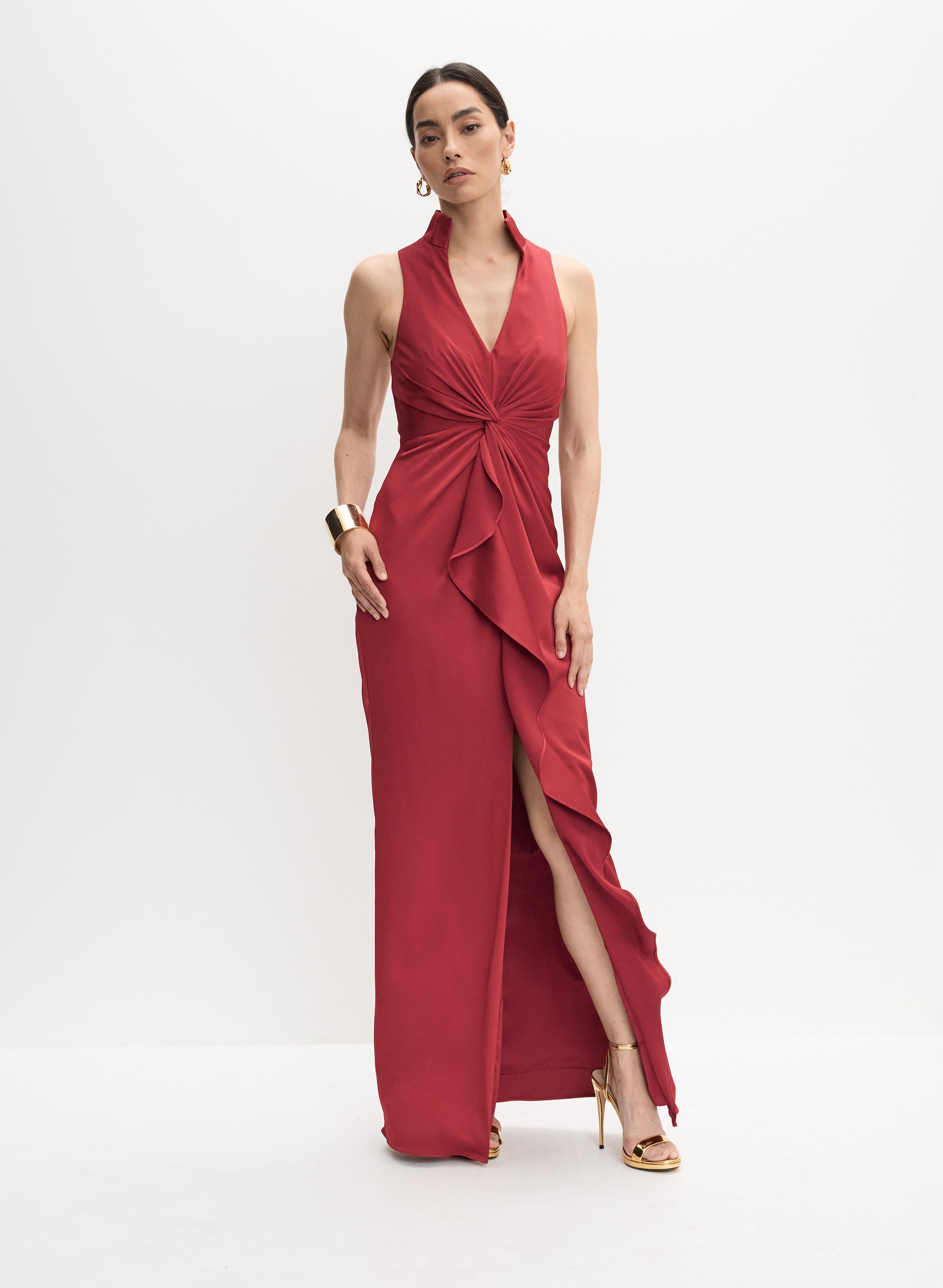 NWT Vince Slim Fitted Slip Dress in Sangre Red Satin 2 hotsell