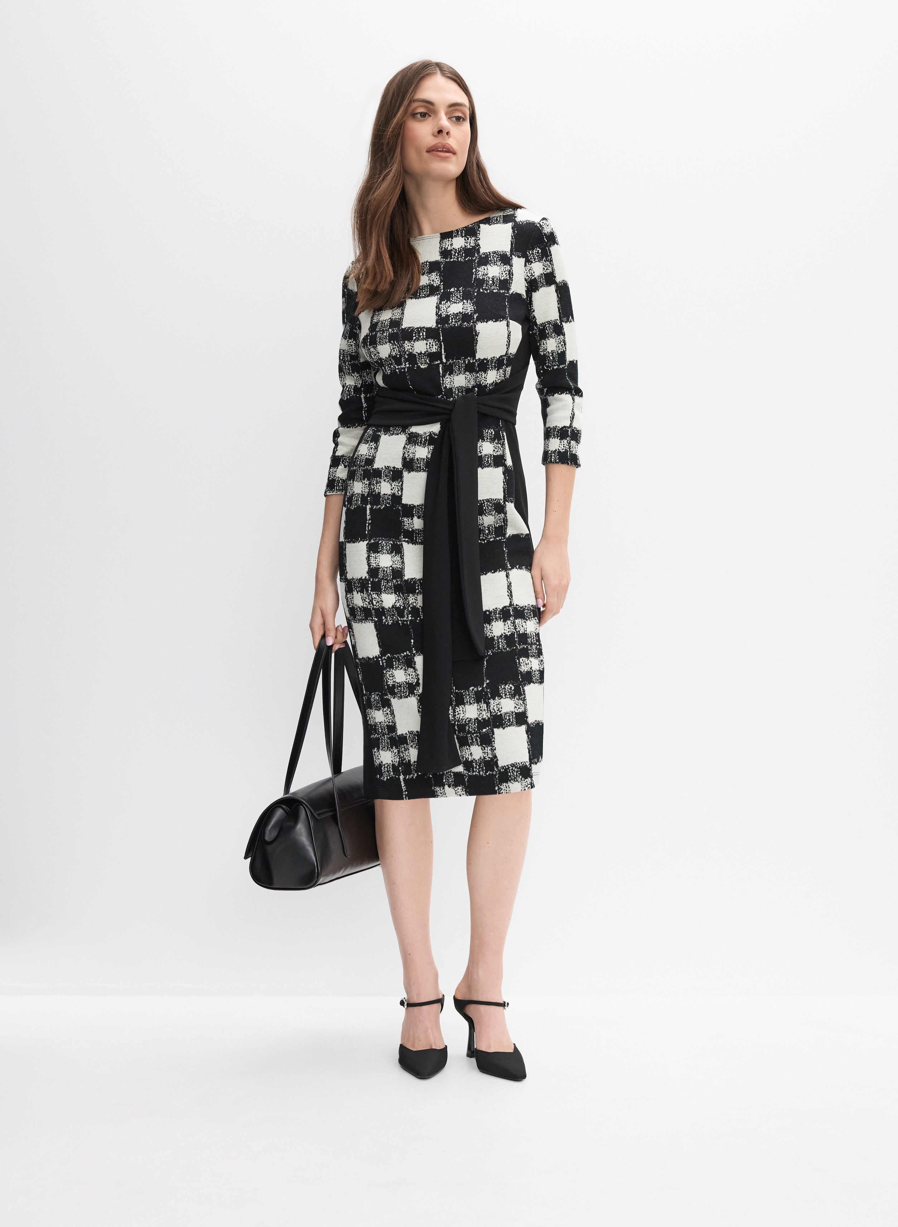 Joseph Ribkoff - Plaid Midi Dress Joseph Ribkoff - Plaid Midi Dress
