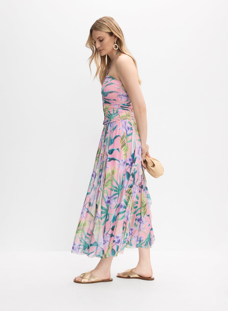 MUST HAVE Strapless Color-Blocked Mesh Dress Regular price main image 0