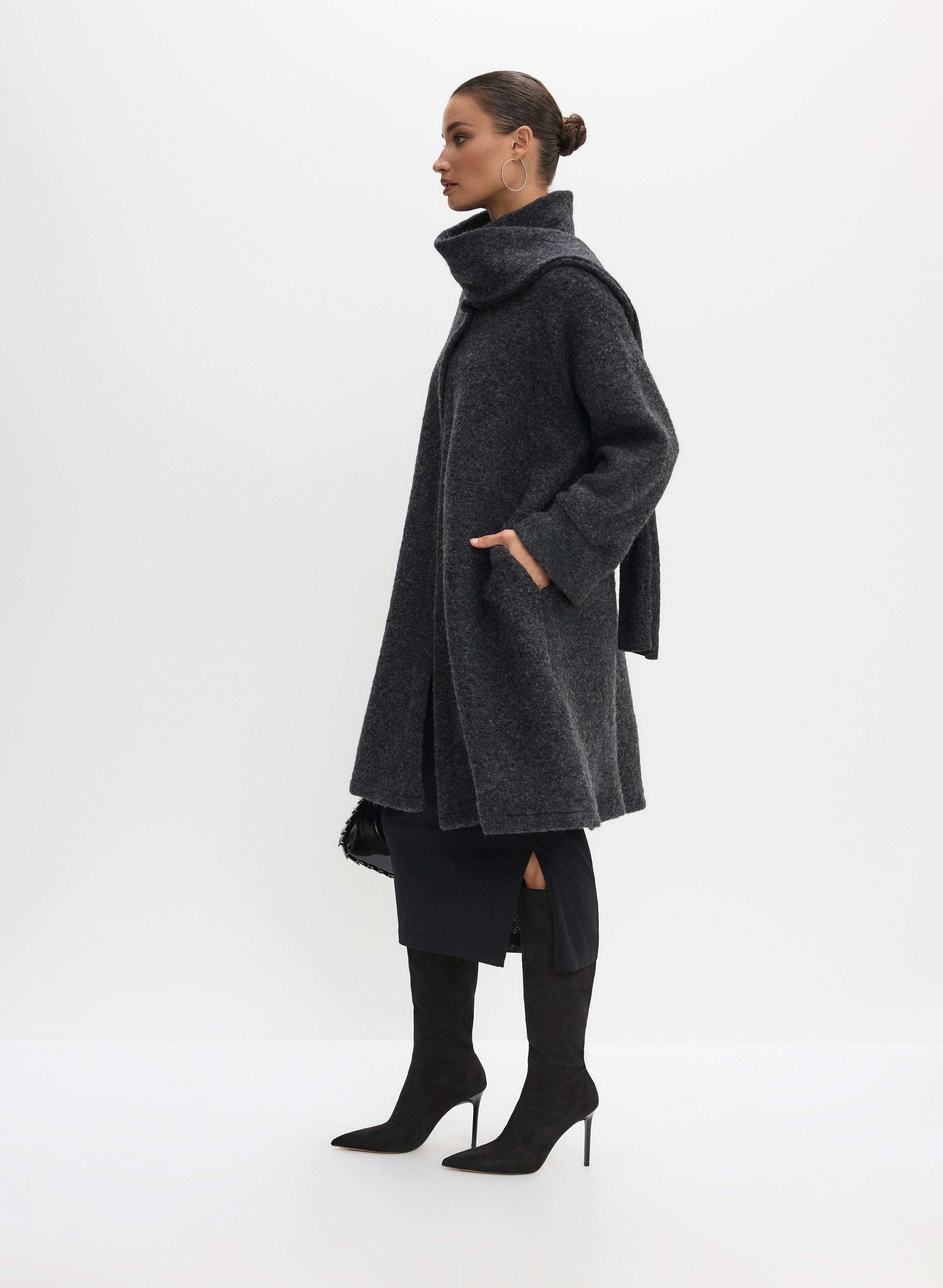 クラネ　CLANE　UP NECK OVER DOUBLE COAT New Classic Trench – La Garçonne