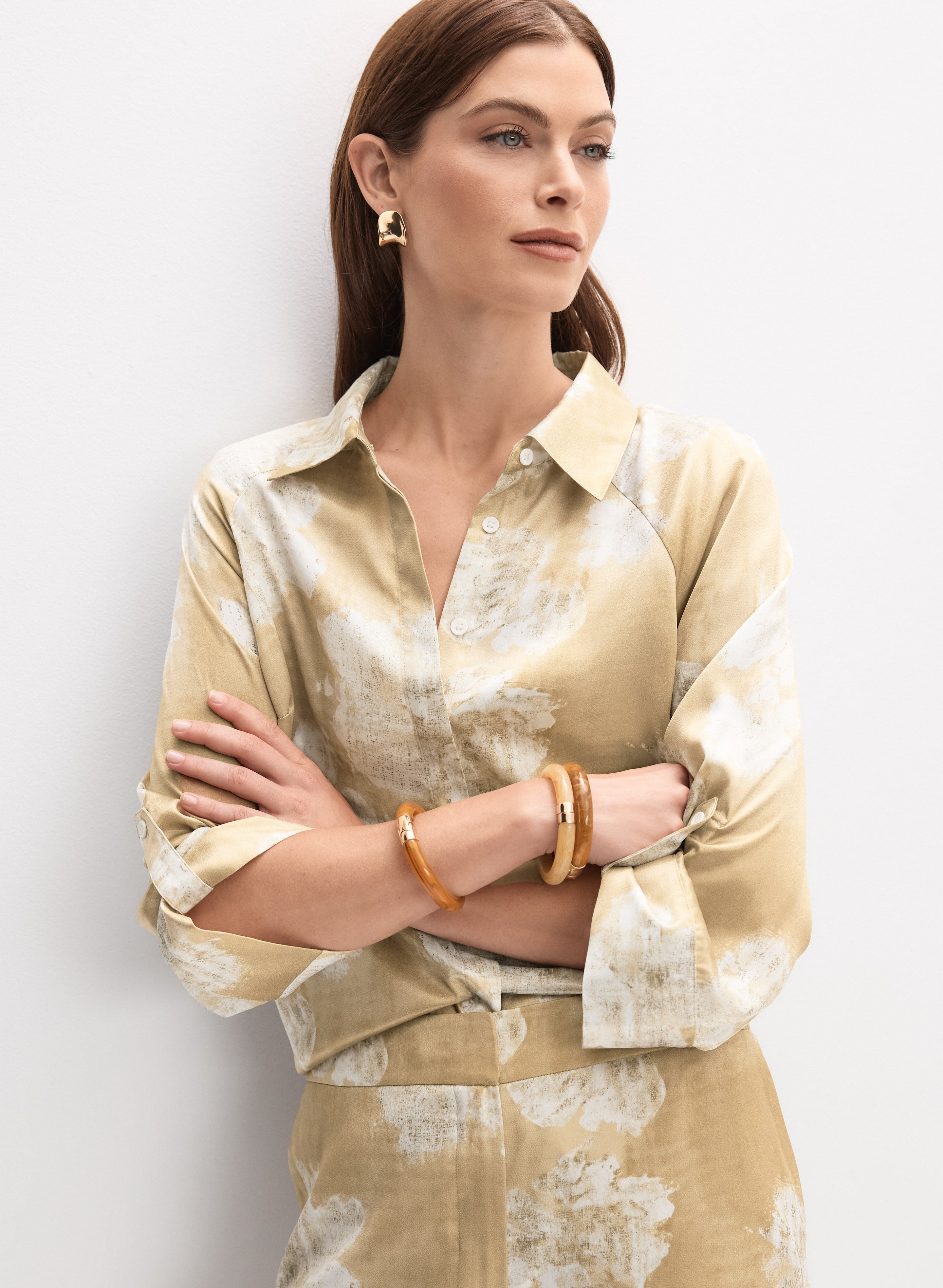 Floral Satin Blouse