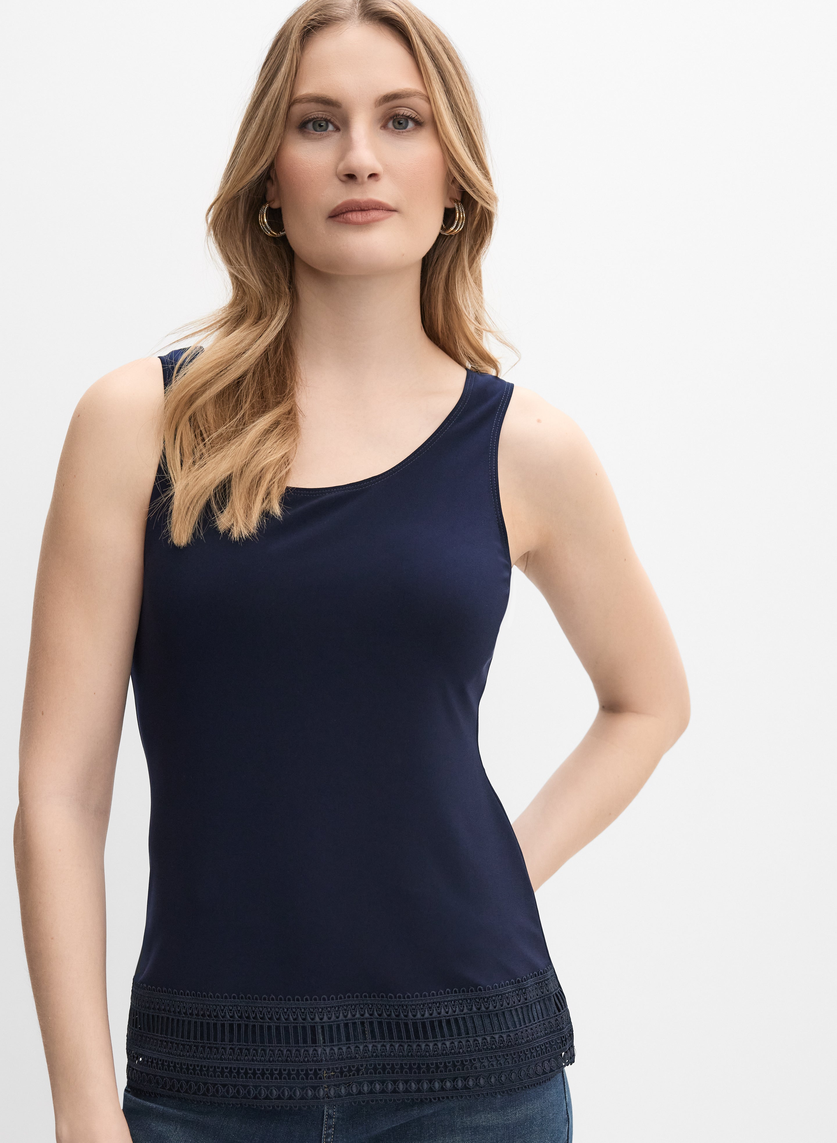 Joseph Ribkoff - Crochet Trim Top & Sweater Set
