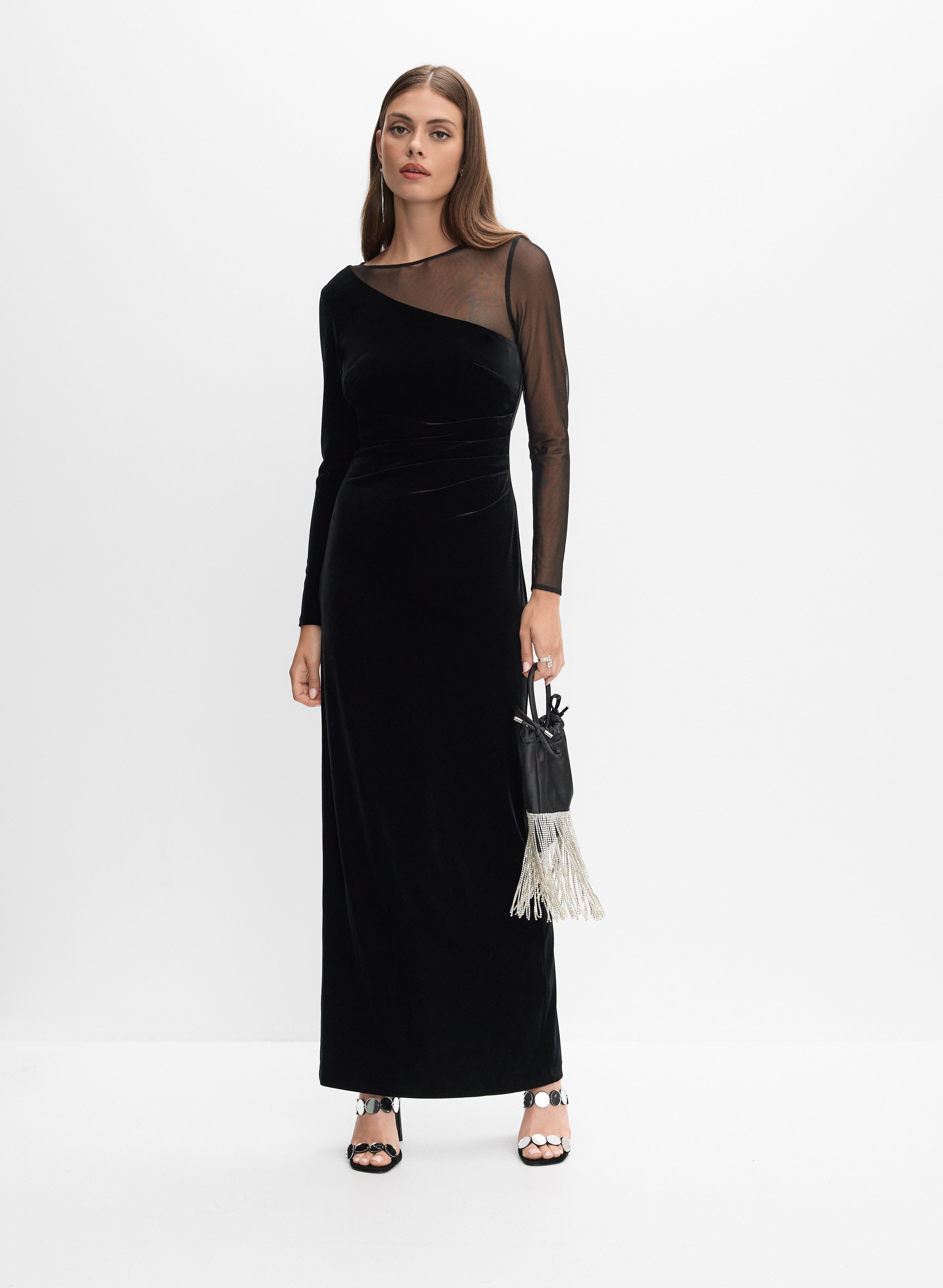 mesh and velvet dress BA Nites