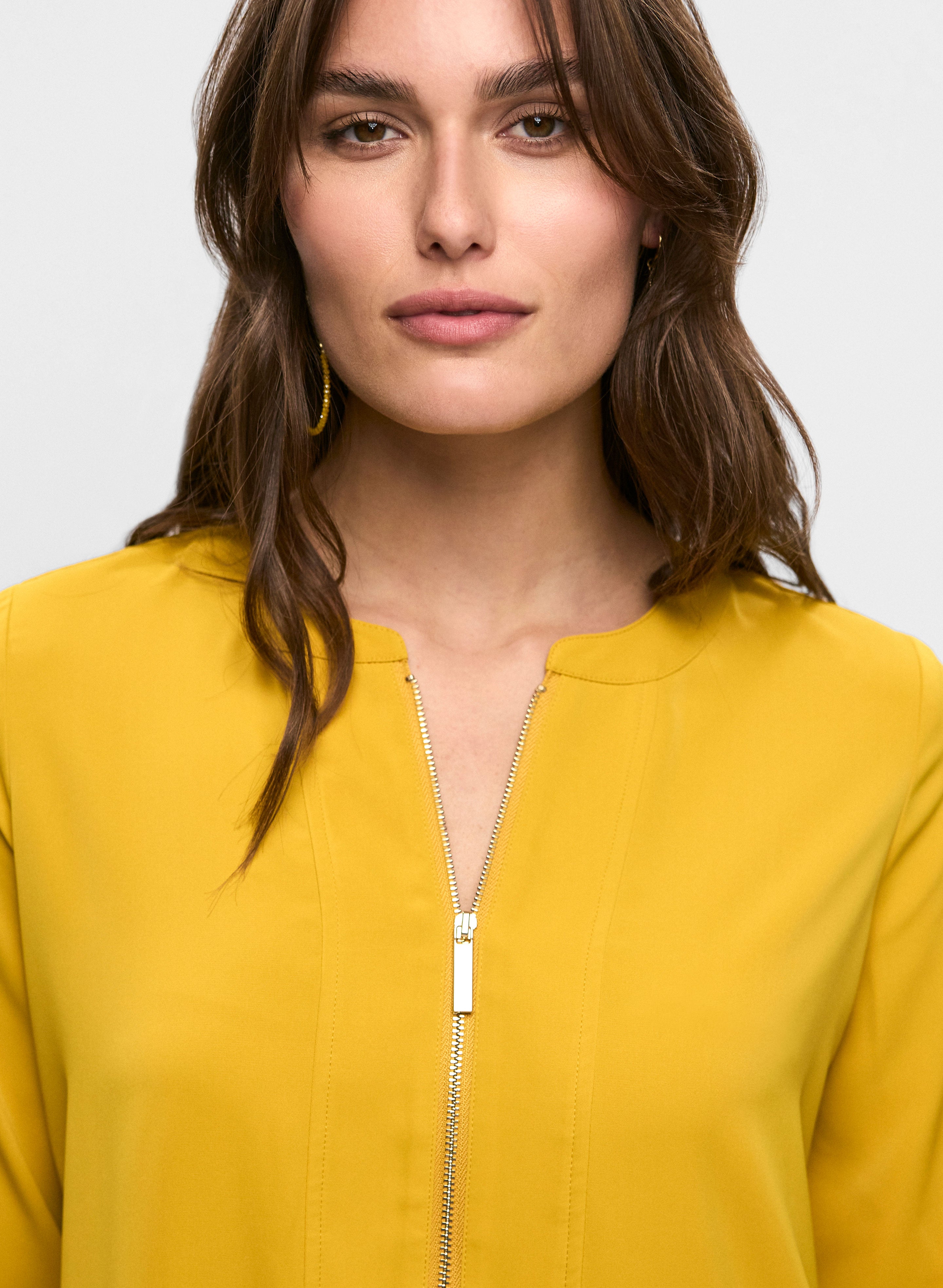 Elegant Zip Front Dress