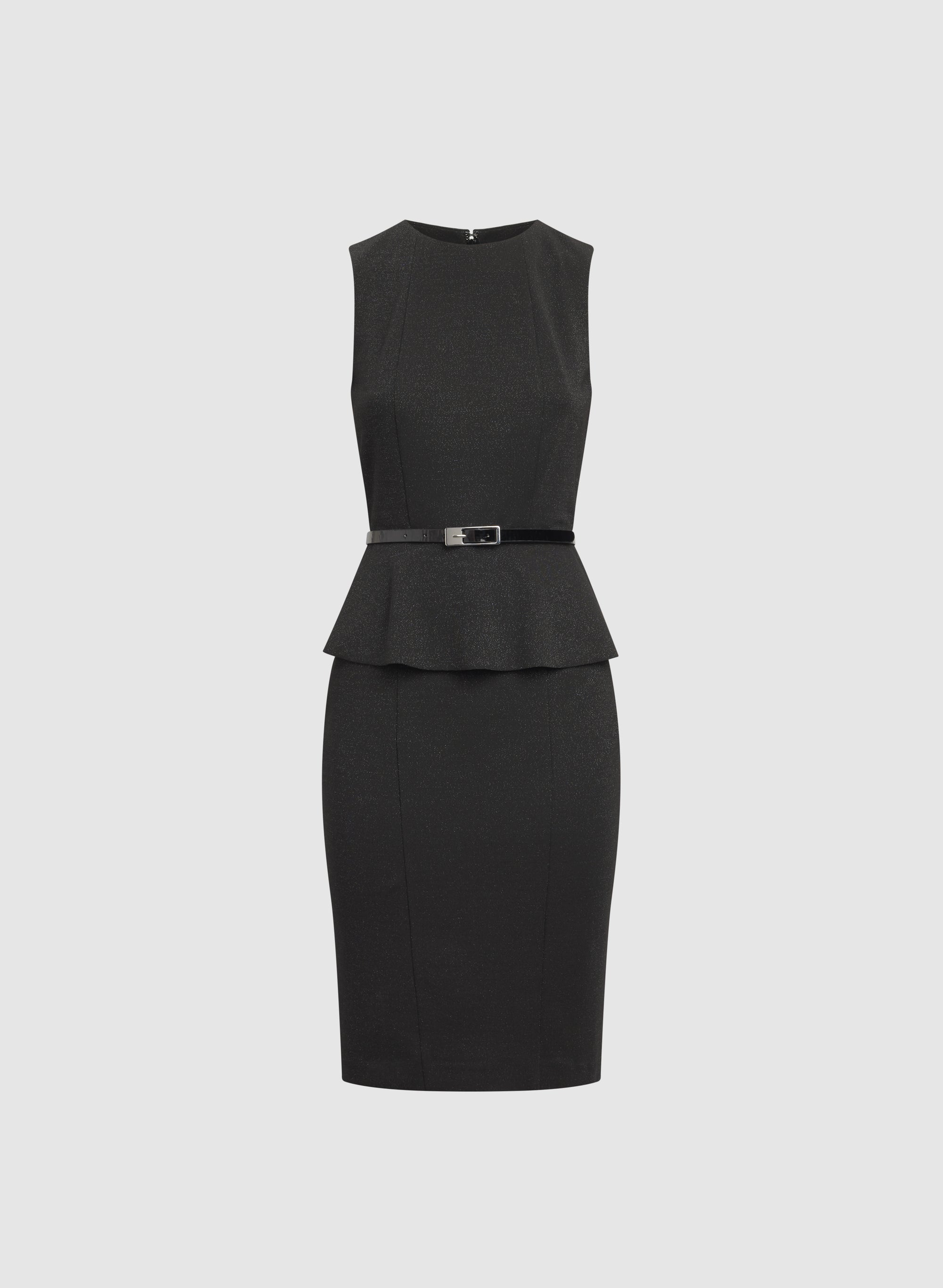 Fitted Peplum Midi Dress