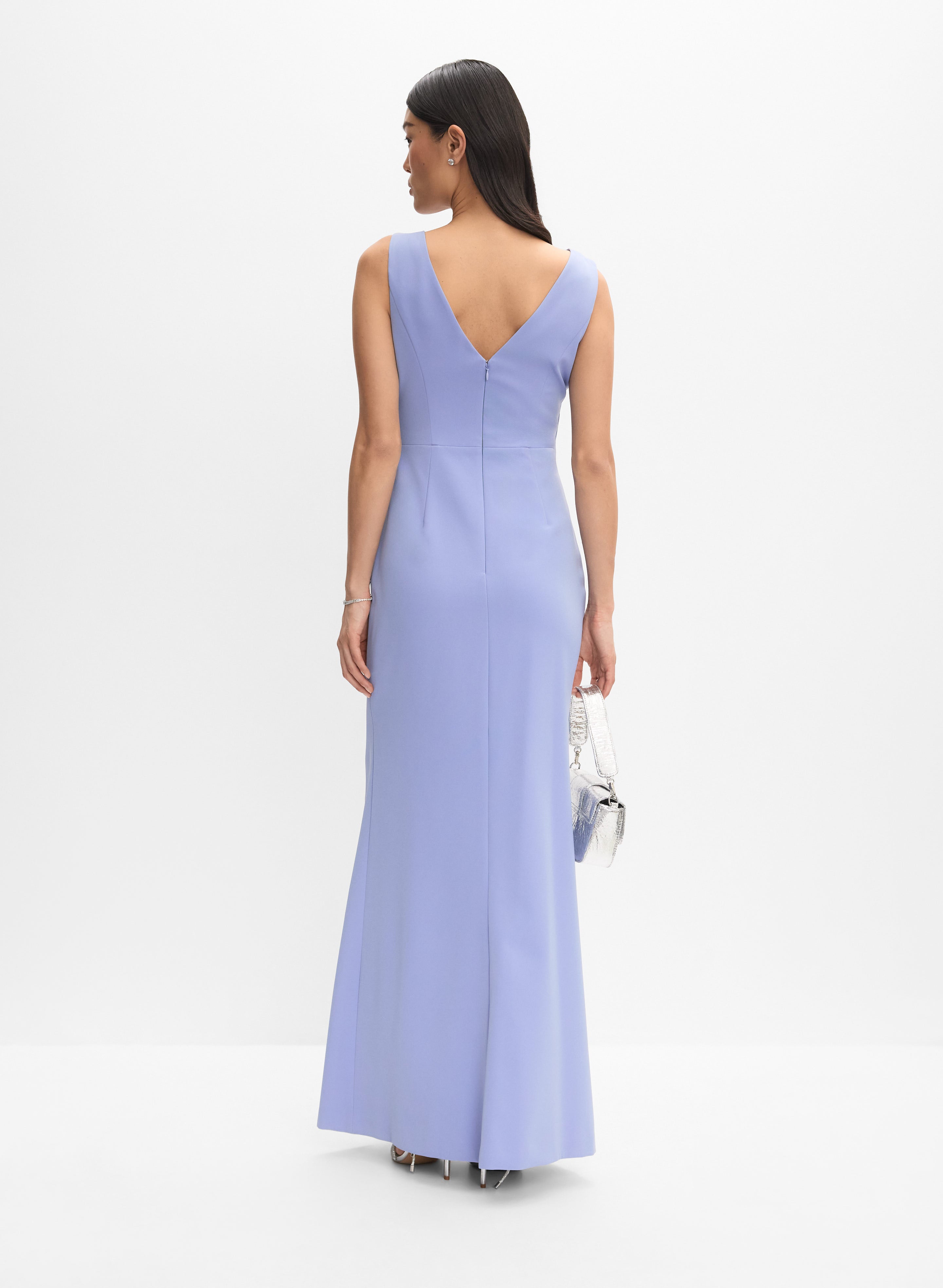 Waterfall Ruffle Front Dress