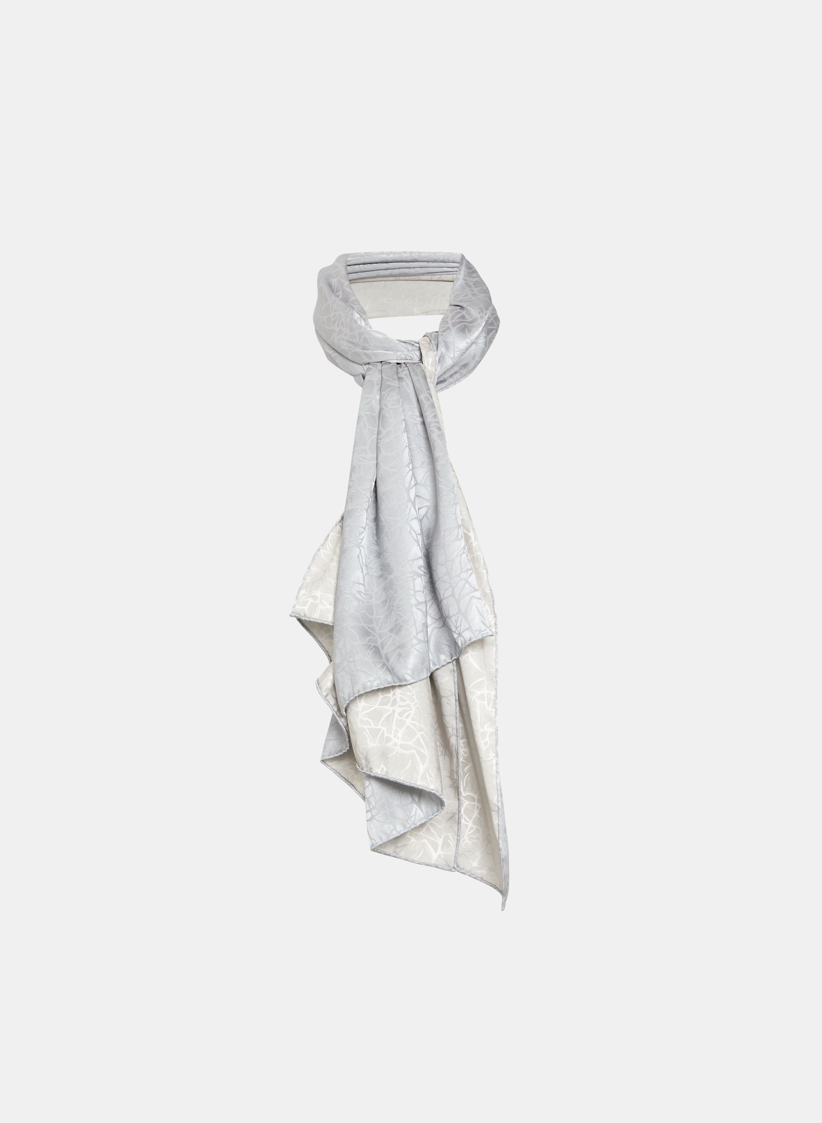 Oblong light weight Scarves Grey Front 1
