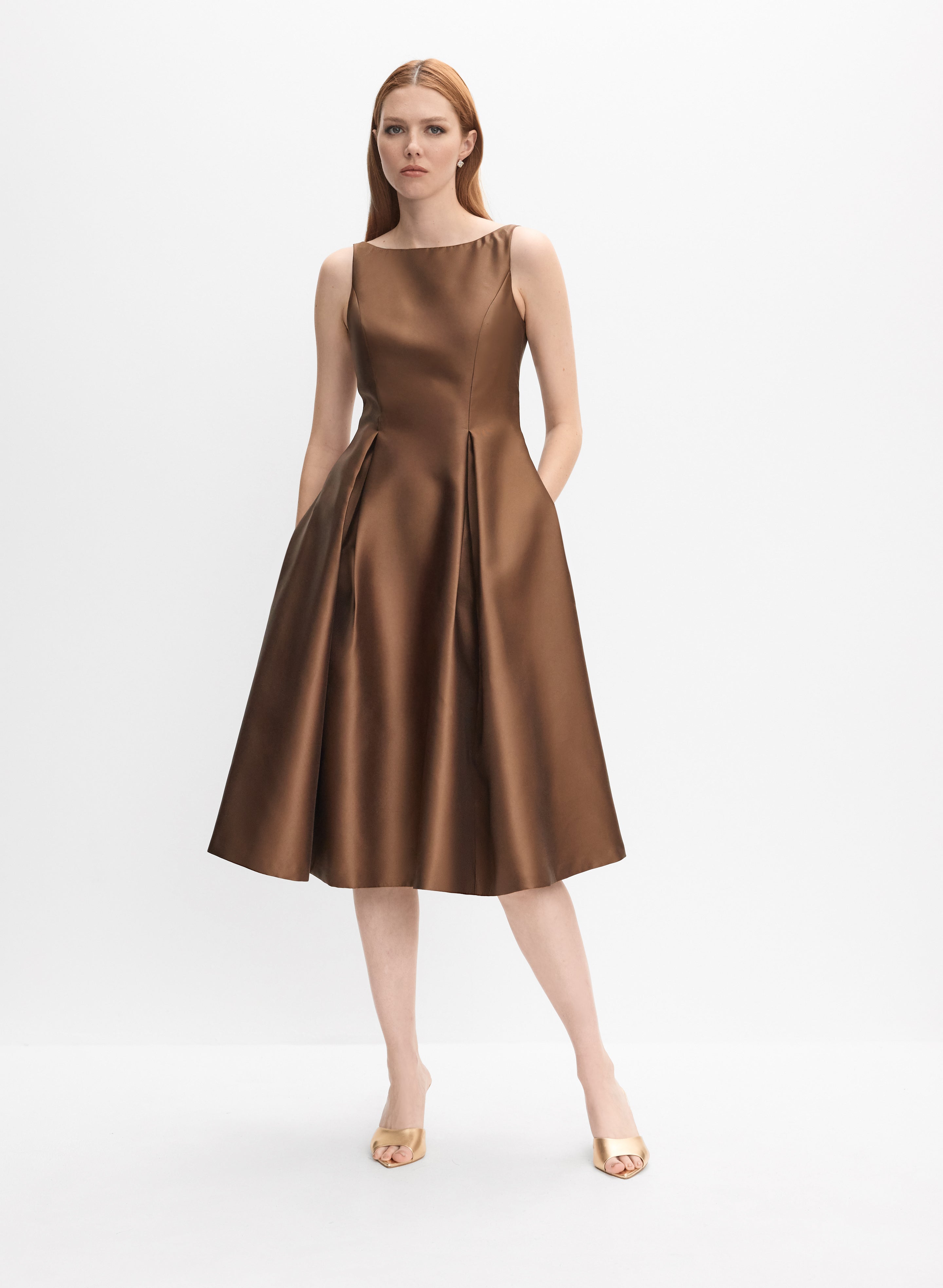 Adrianna Papell - Satin Fit & Flare Dress Adrianna Papell - Satin Fit & Flare Dress