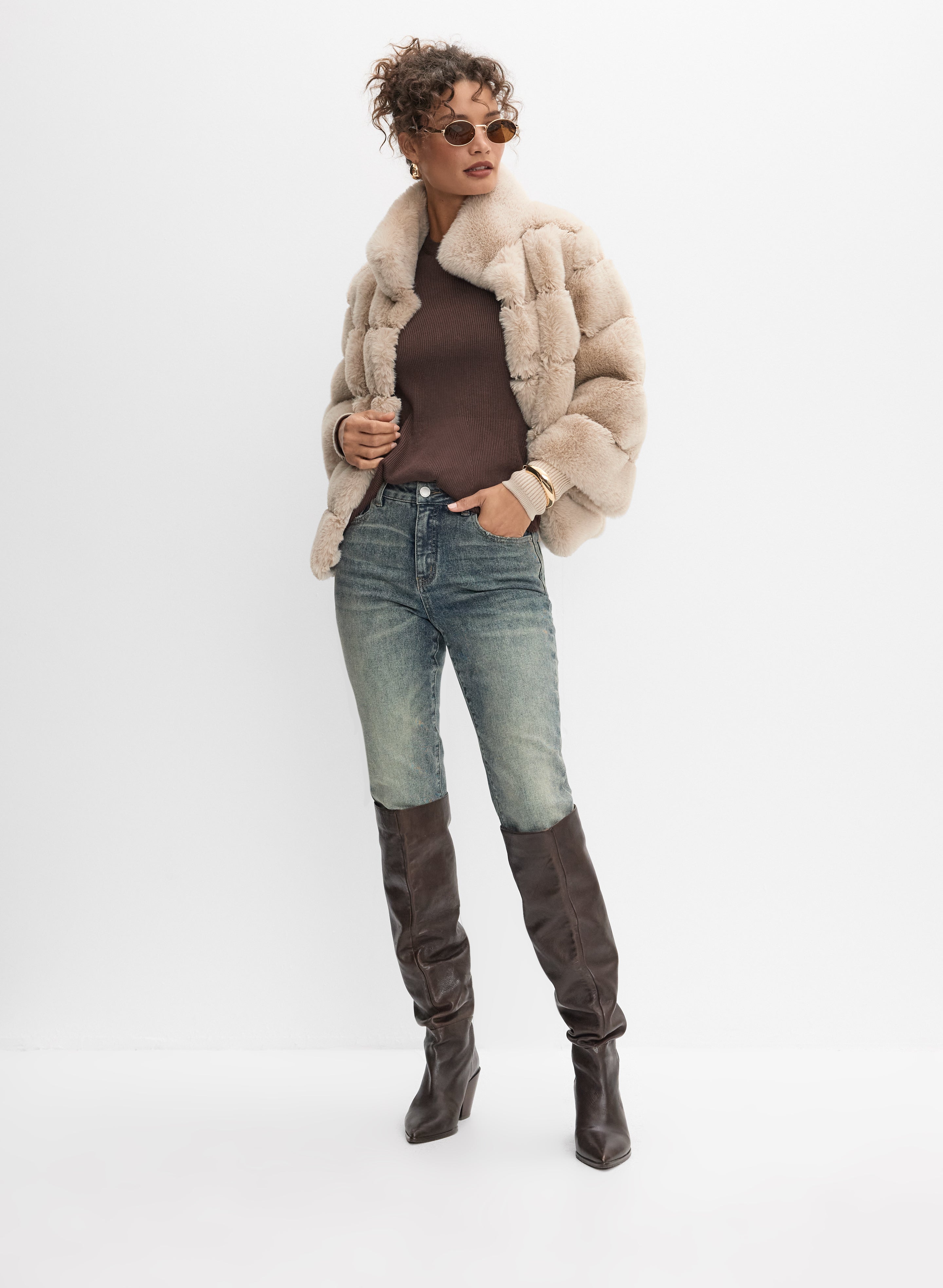 Rib Knit Peplum Sweater