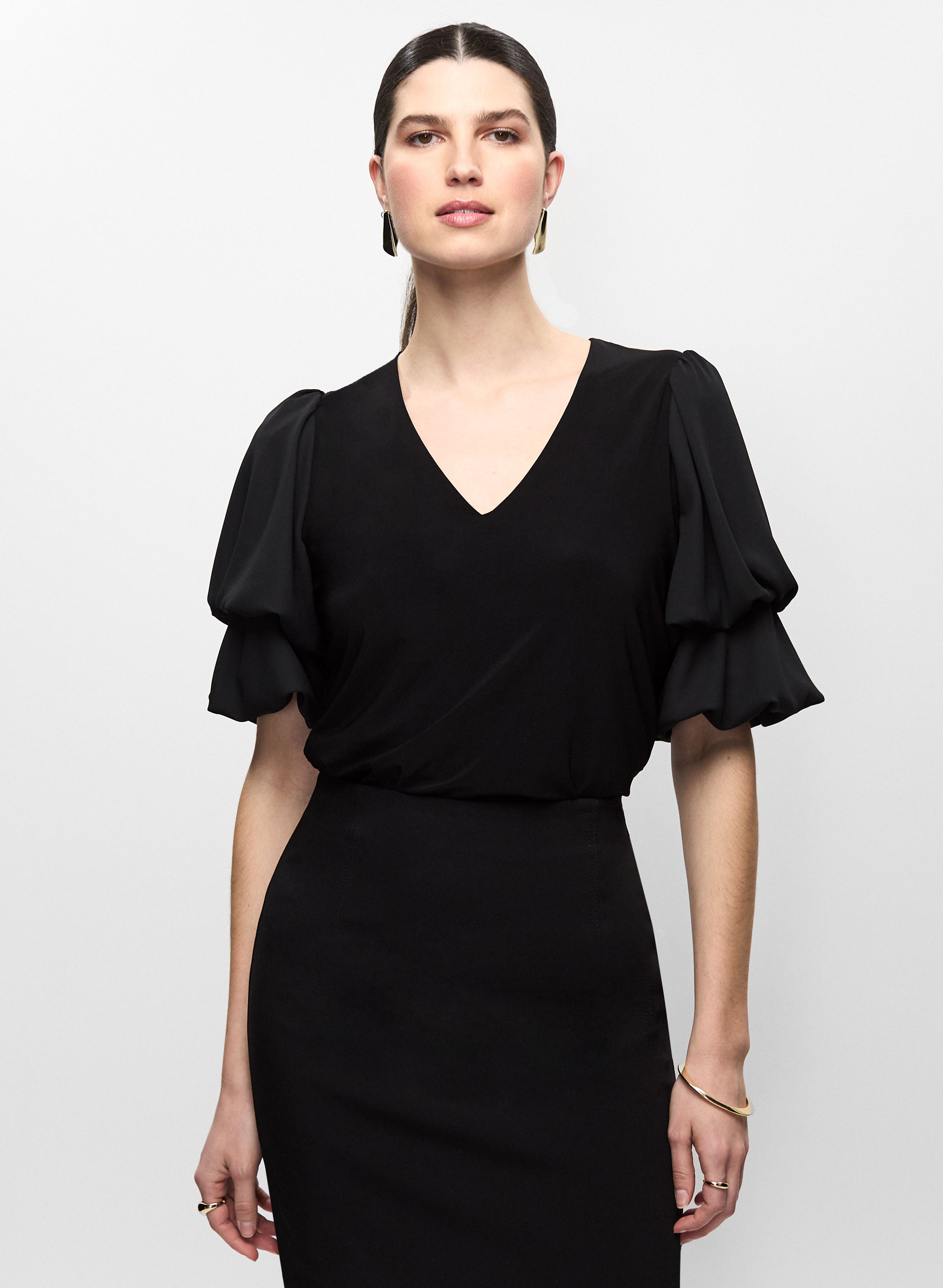 tiered chiffon top