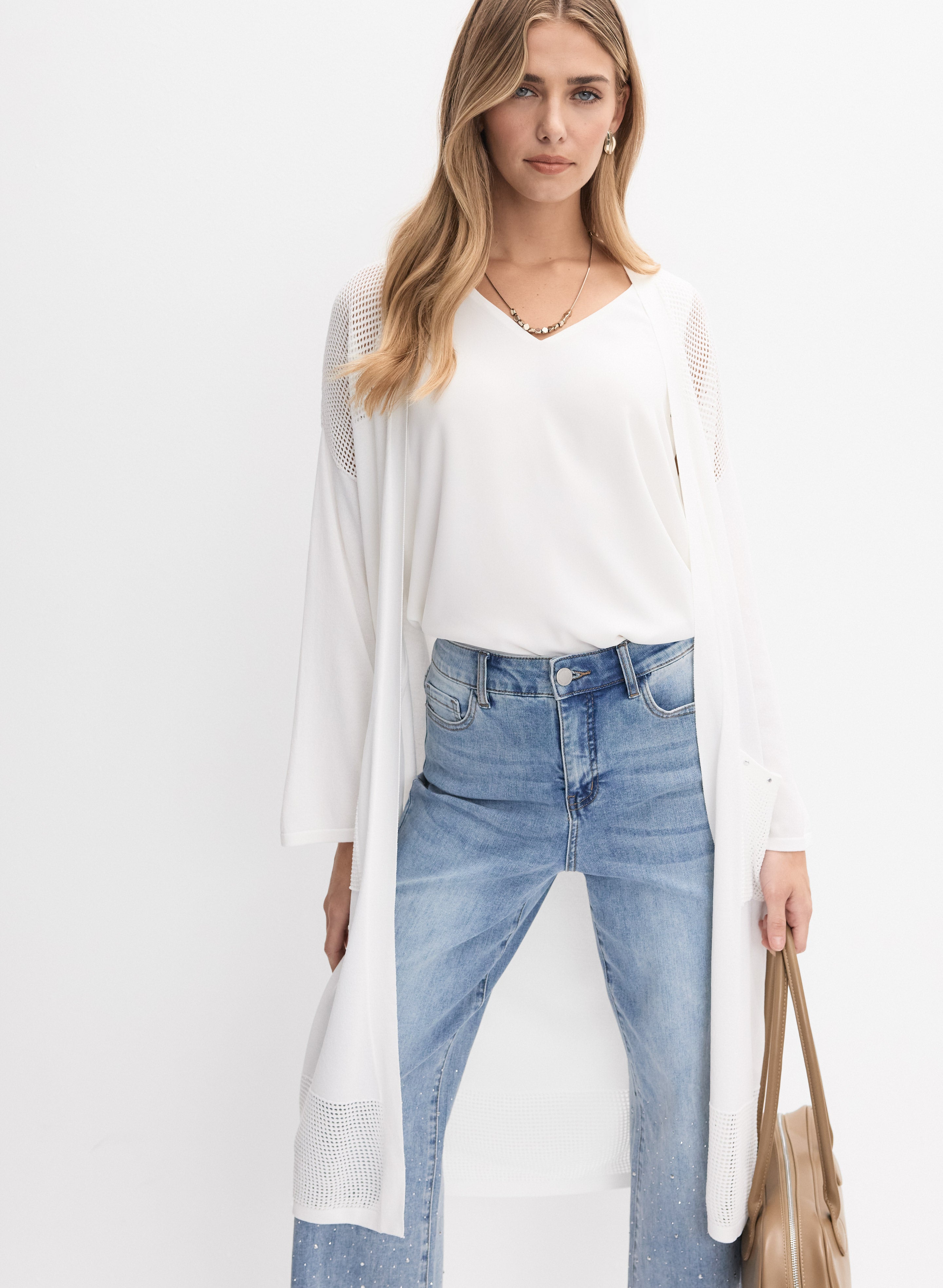 Joseph Ribkoff - Mesh Detail Cardigan