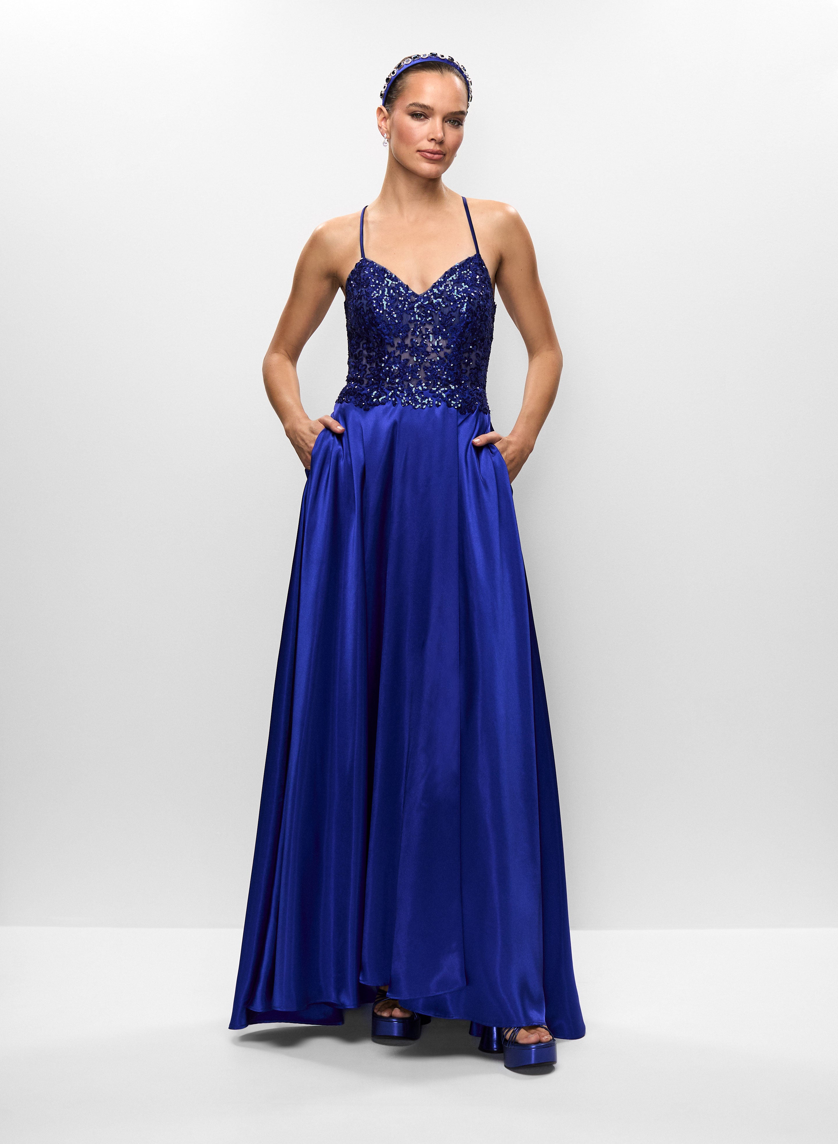 Corset-Style Satin Gown Corset-Style Satin Gown