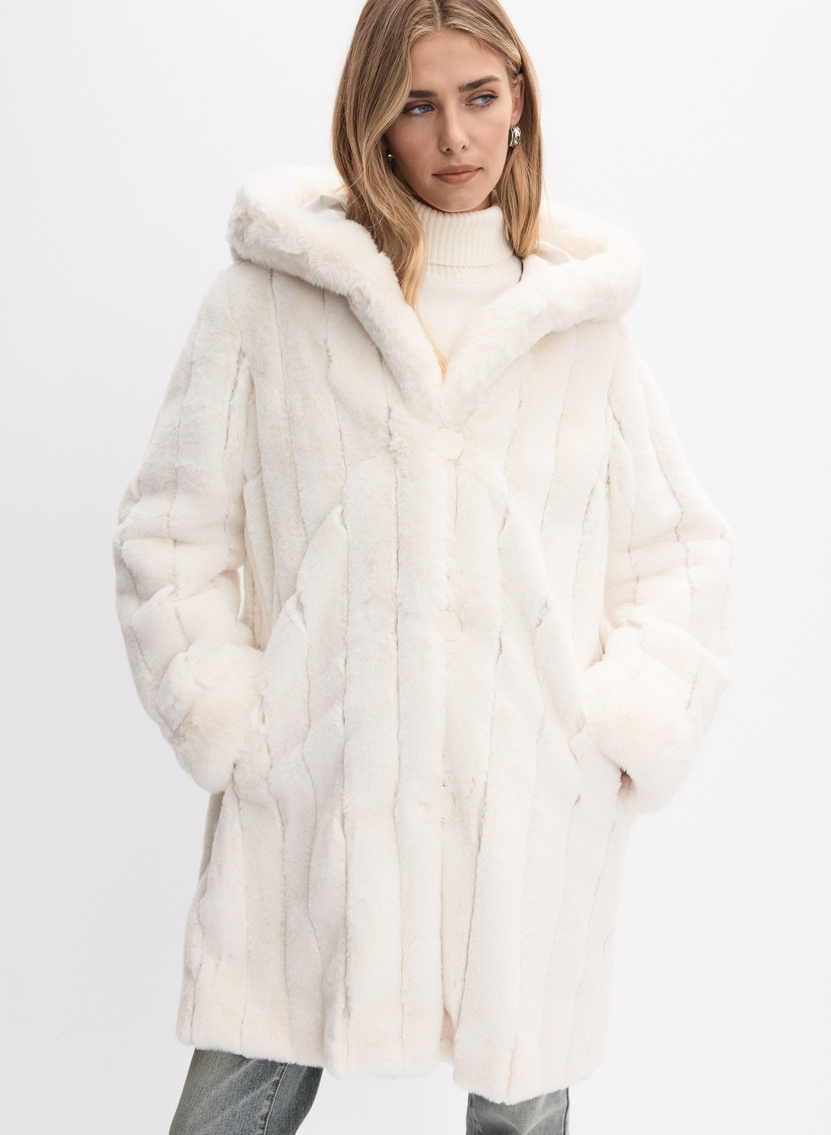 Joseph Ribkoff - Reversible Faux-Fur Coat
