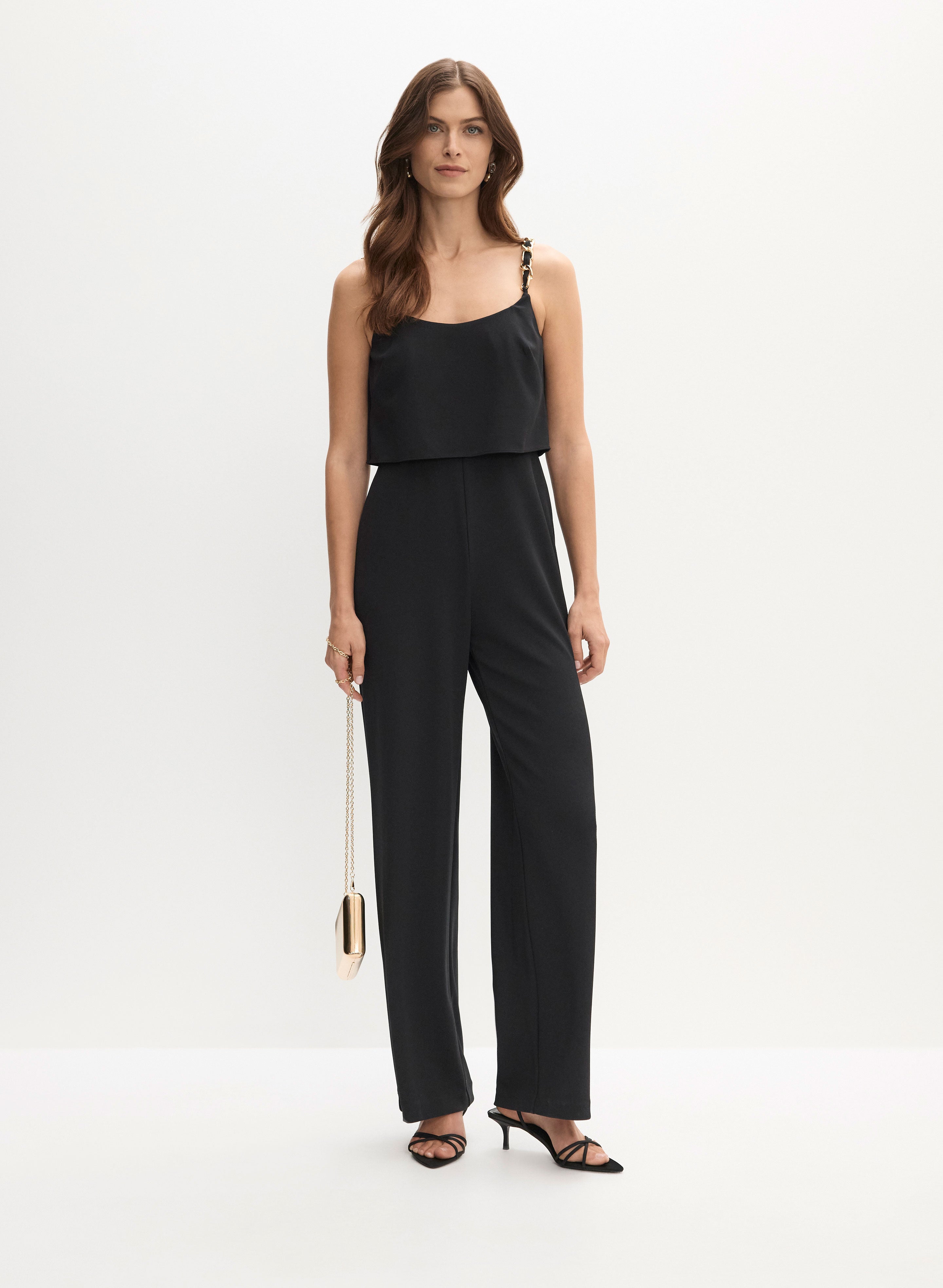 Adrianna Papell Chain Strap Jumpsuit