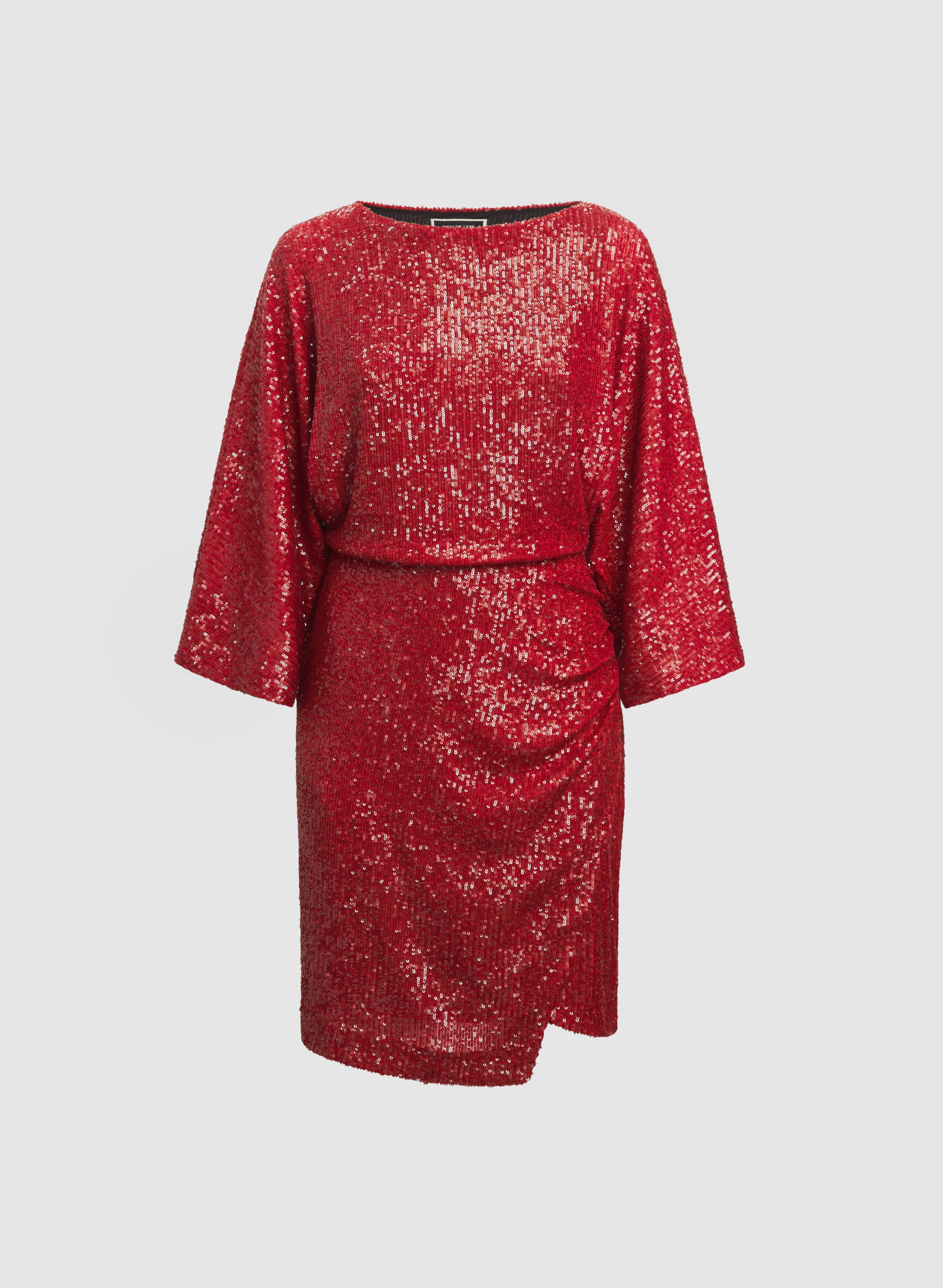 Sequined Flare Sleeve Dress