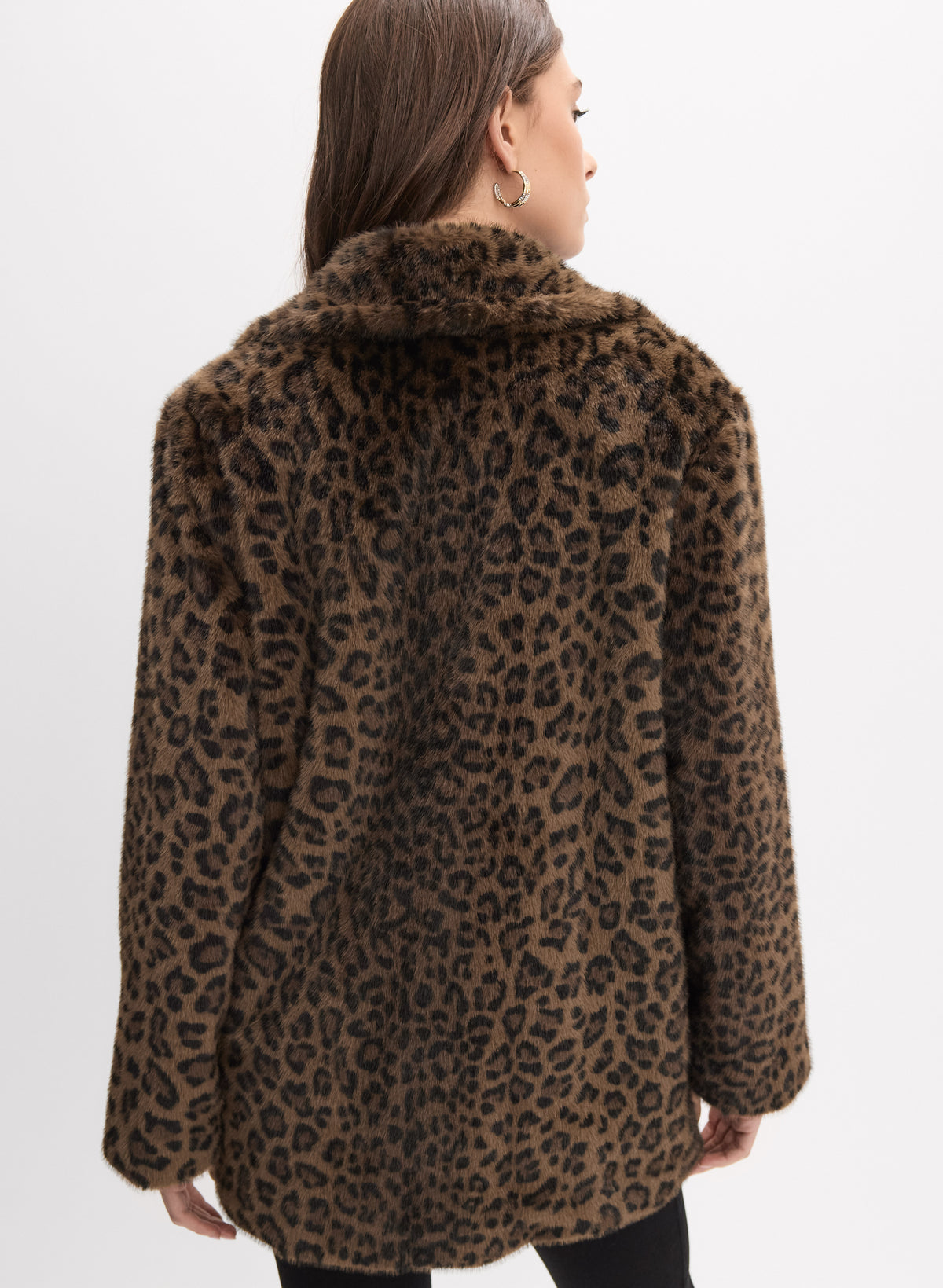 NEW JOSEPH RIBKOFF women\'s leopard print faux fur adjustable earmuffs in beige/b Leopard Faux Fur Earmuffs | Women main image 2