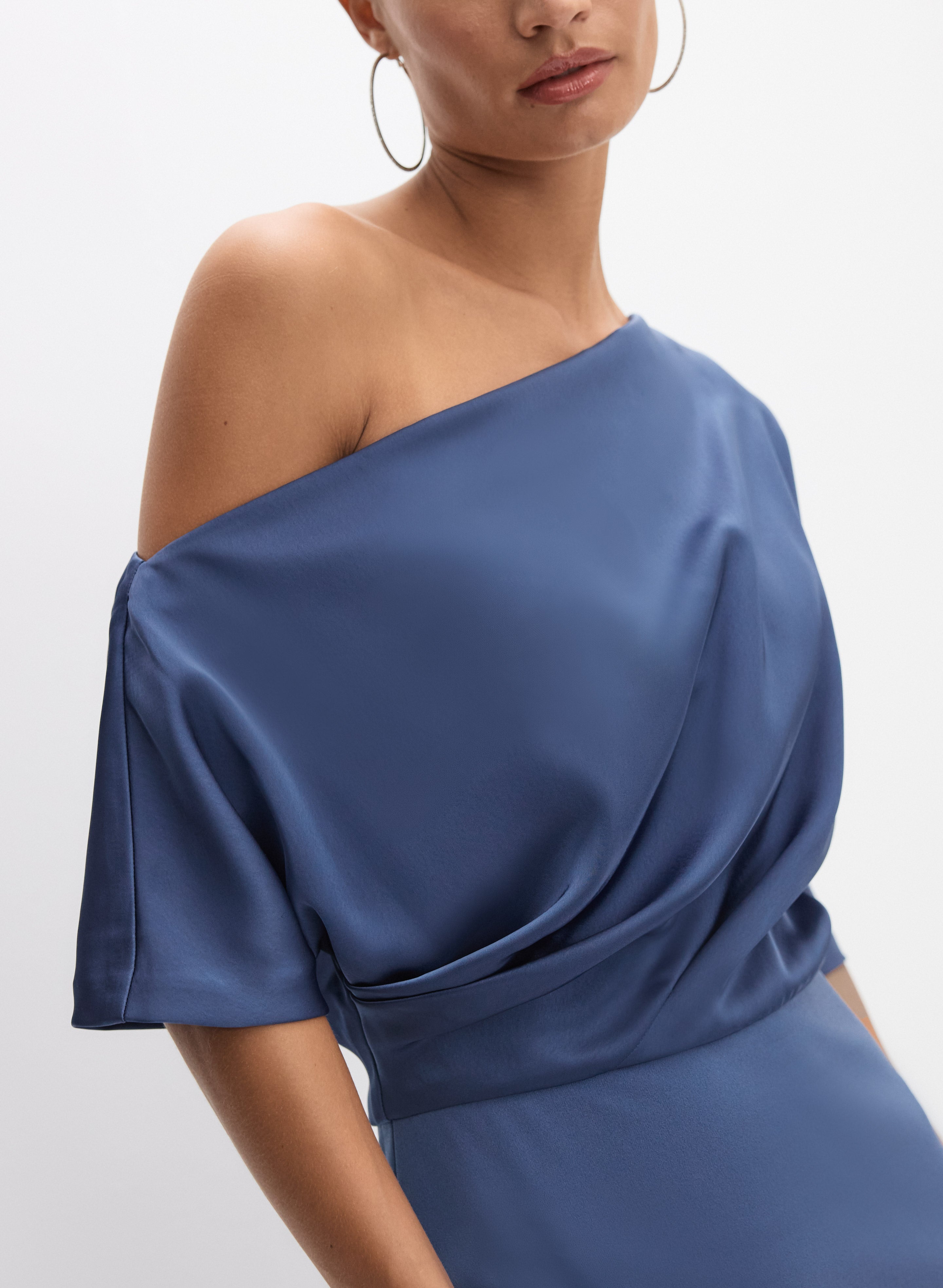 Asymmetric Off-Shoulder Dress