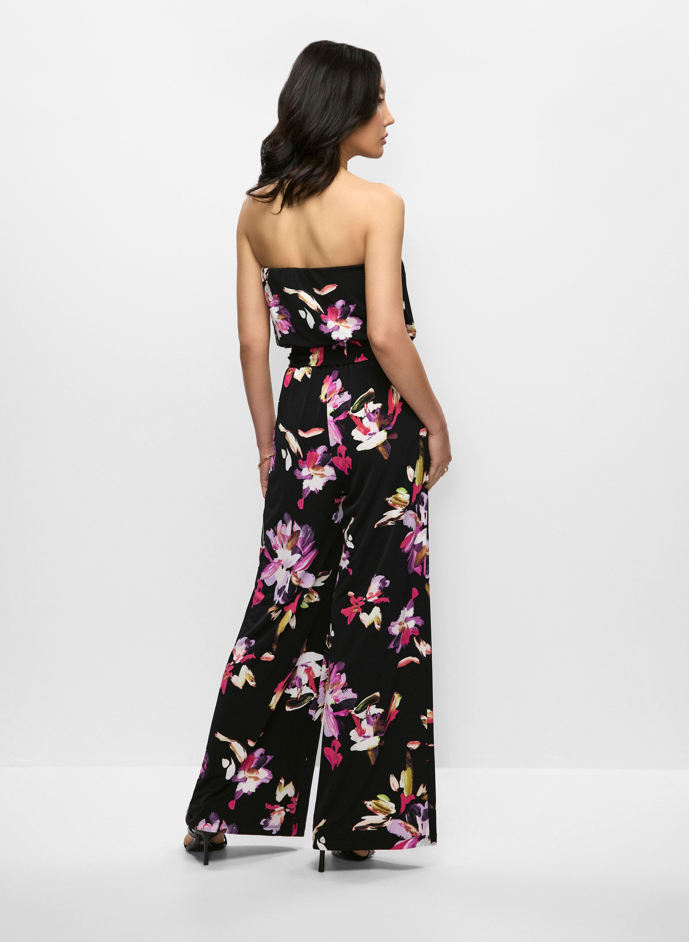 Strapless Floral Print Jumpsuit