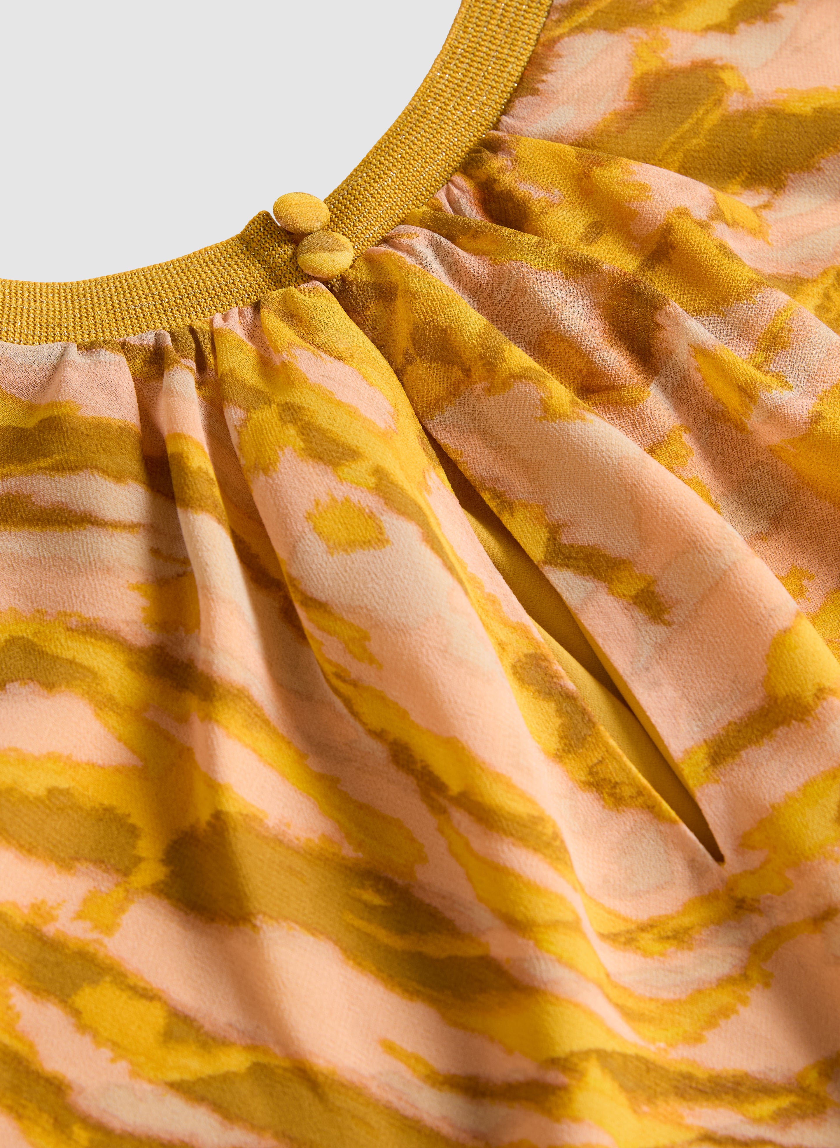 Sleeveless other Blouses Yellow Pattern Flat Detail