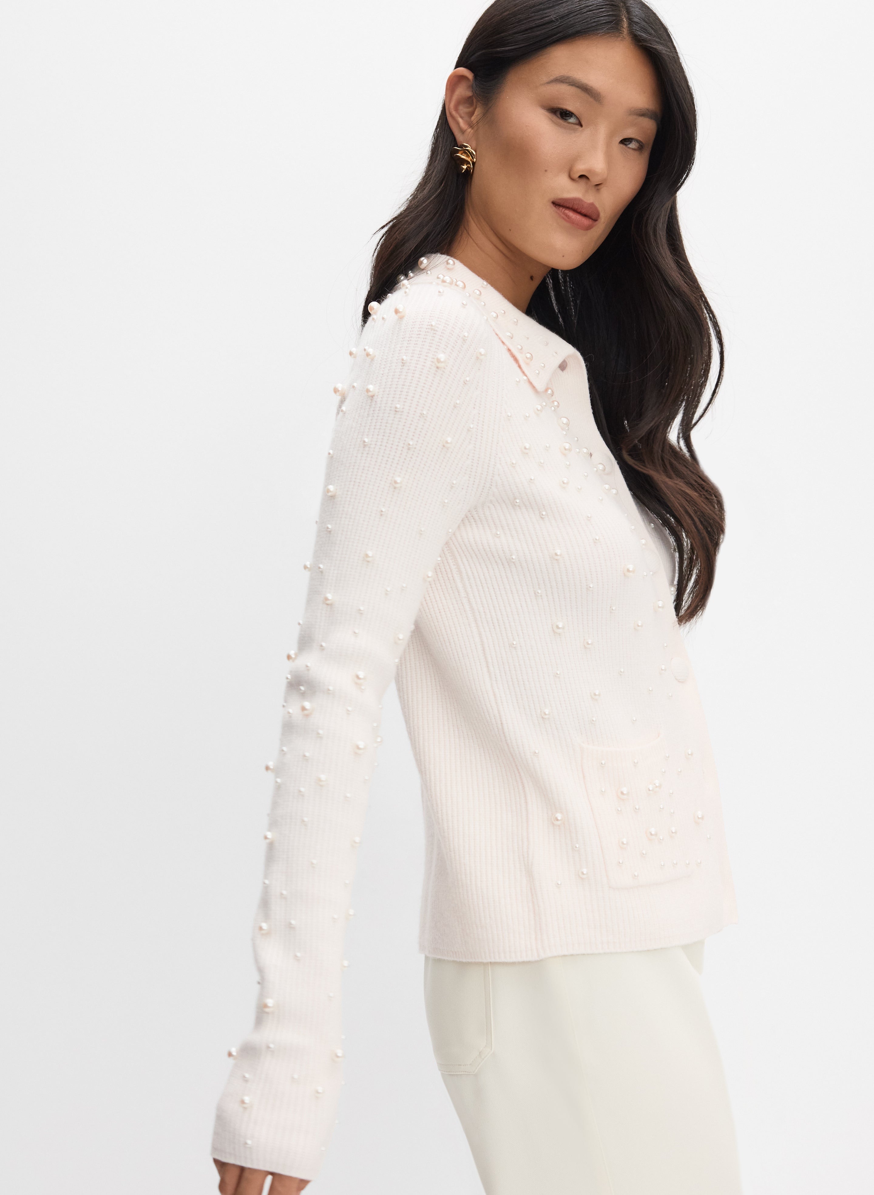 Pearl Embellished Cardigan