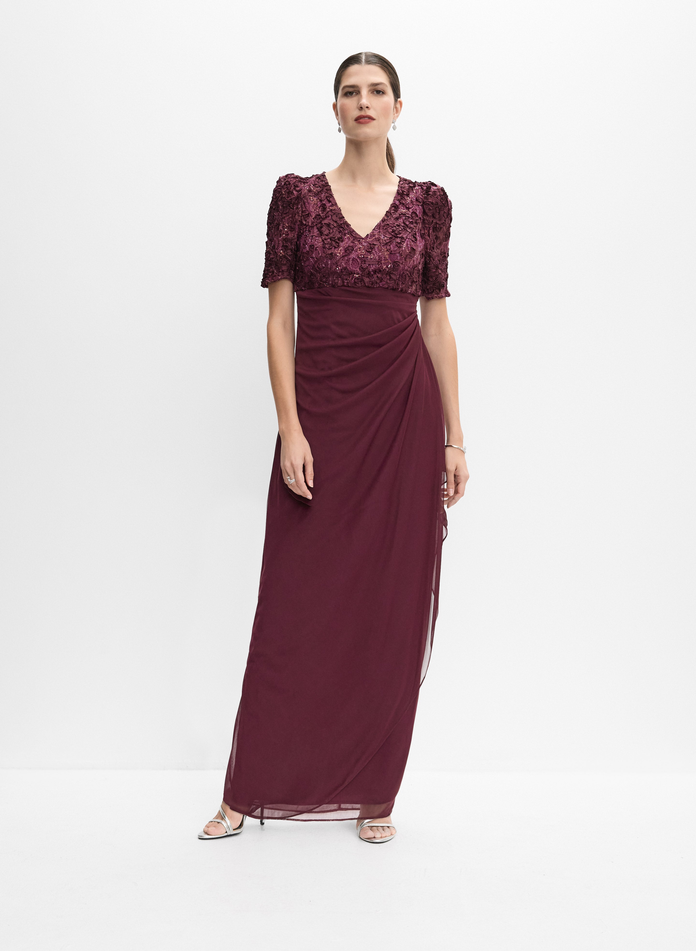 Alex Evenings - Embellished Soutache Embroidered Dress Alex Evenings - Embellished Soutache Embroidered Dress