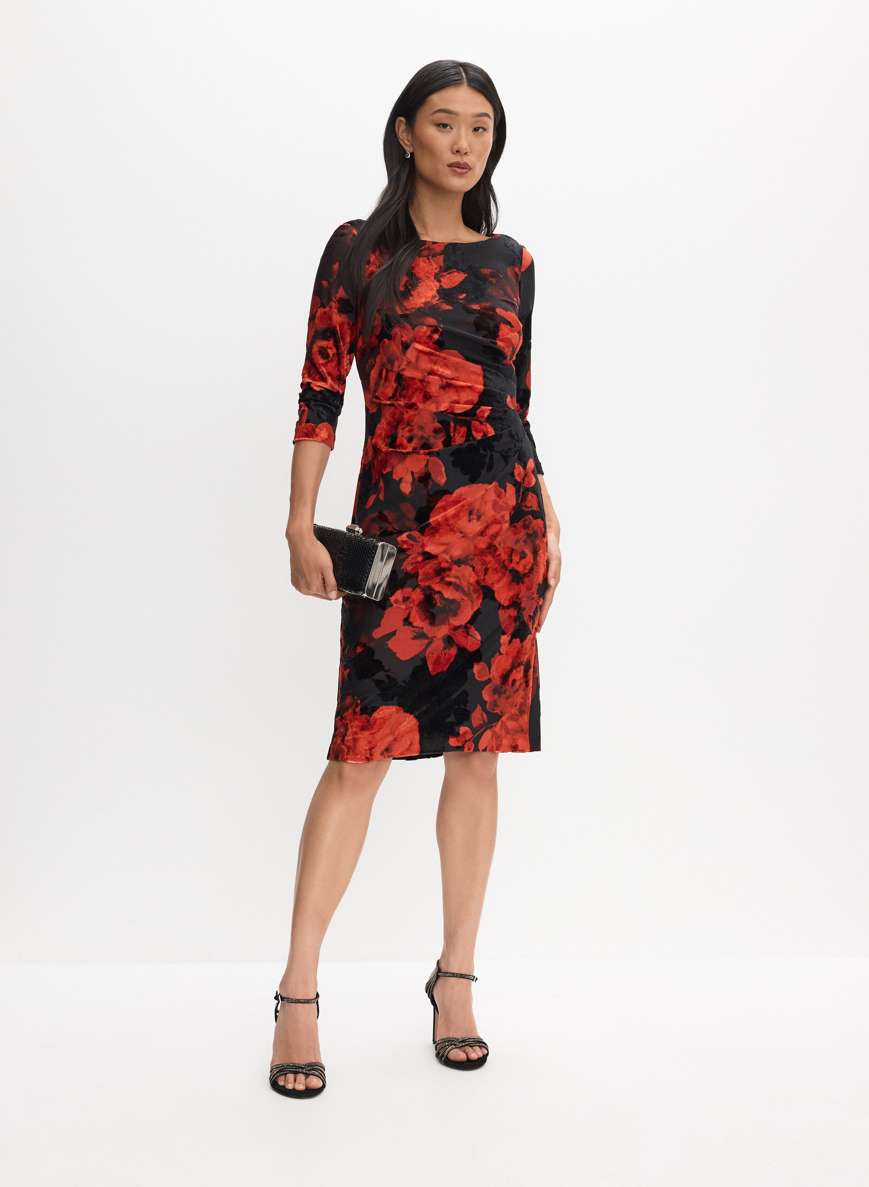 Adrianna Papell - Velvet Floral Dress Adrianna Papell - Velvet Floral Dress