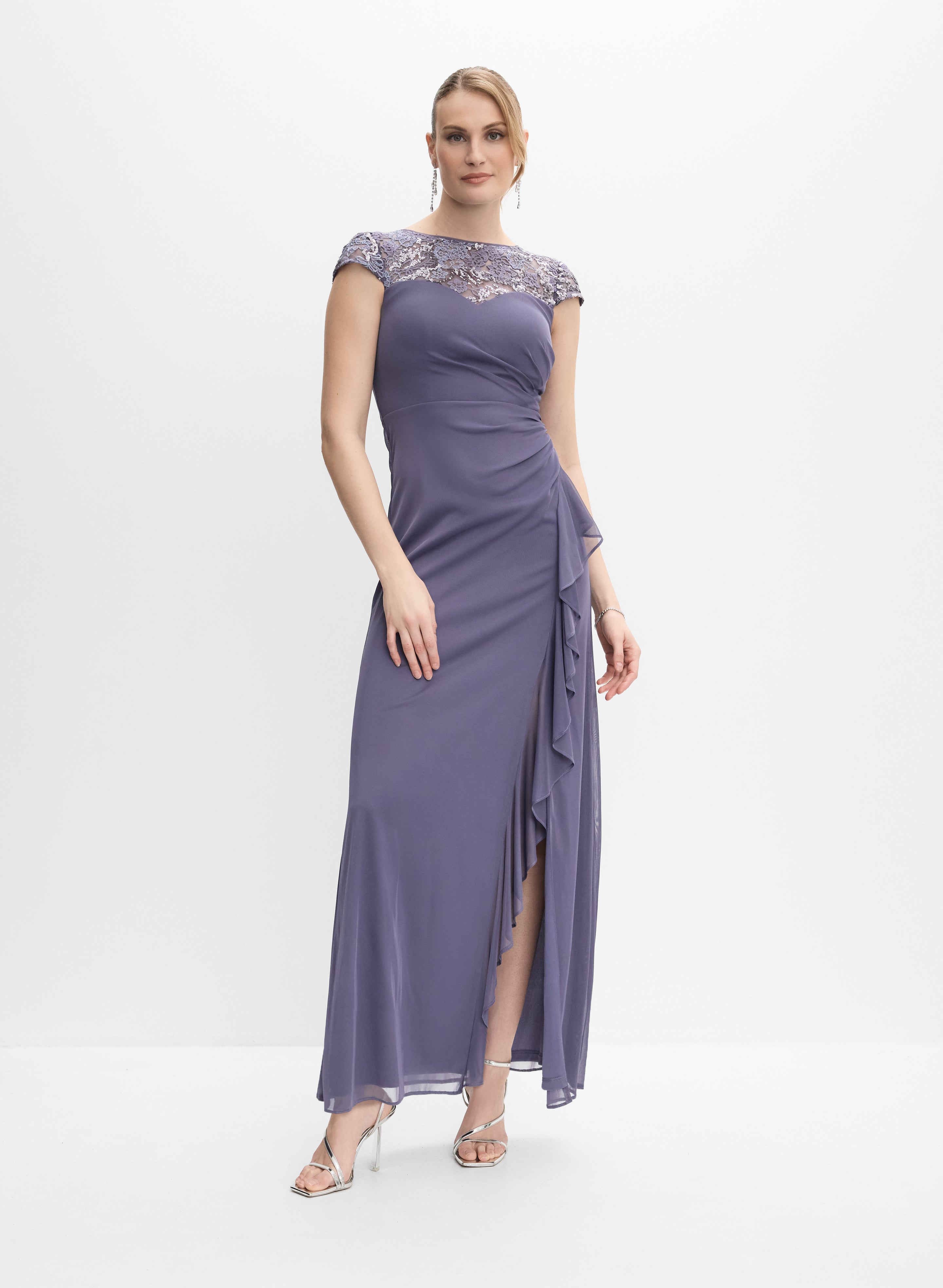 princess polly baby blue dress Aqua Womens Satin Strapless Evening Dress, Women's, Size: 6, Purple