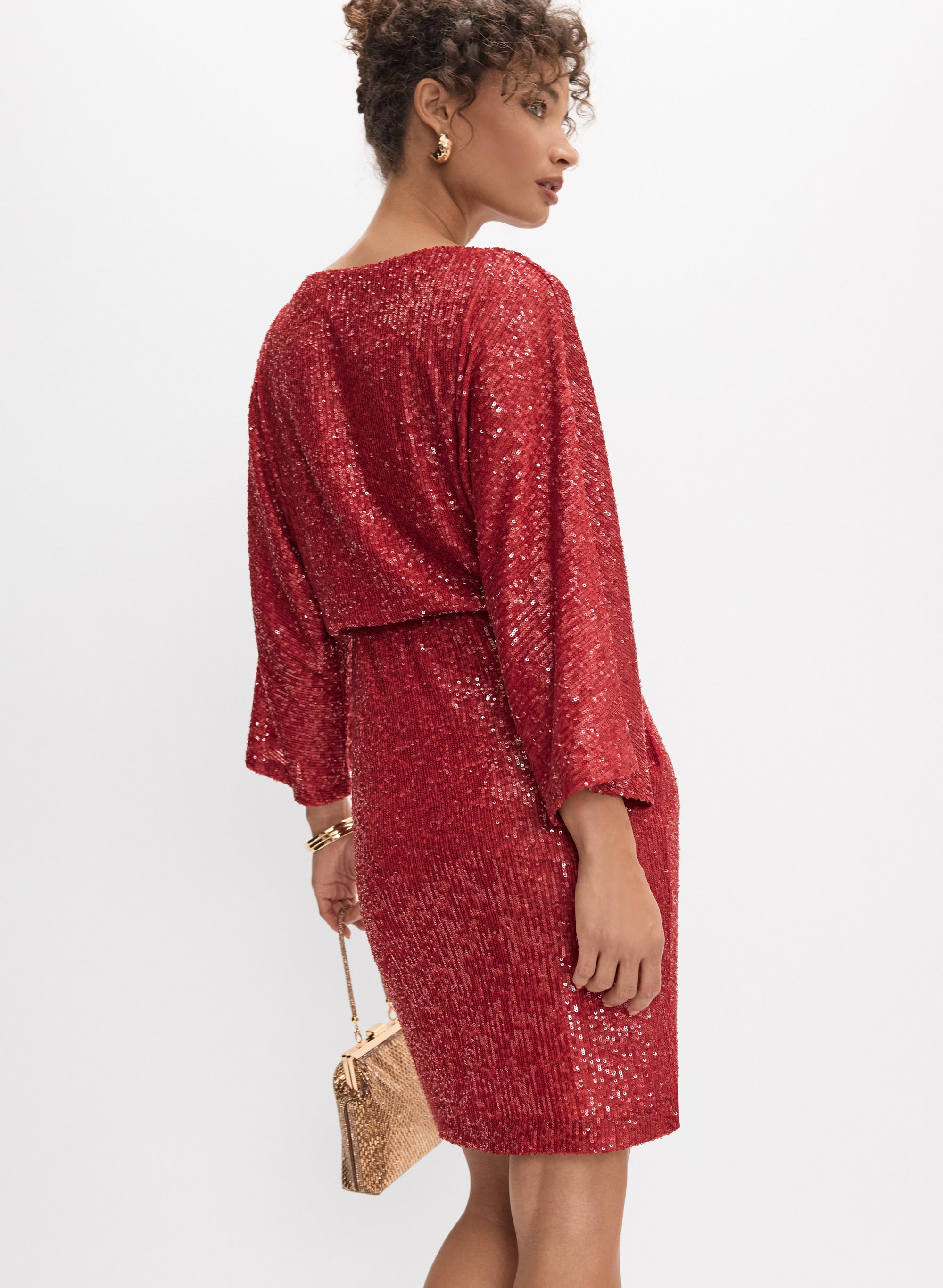 melanie lyne red dress Twist Neck Cocktail Dress