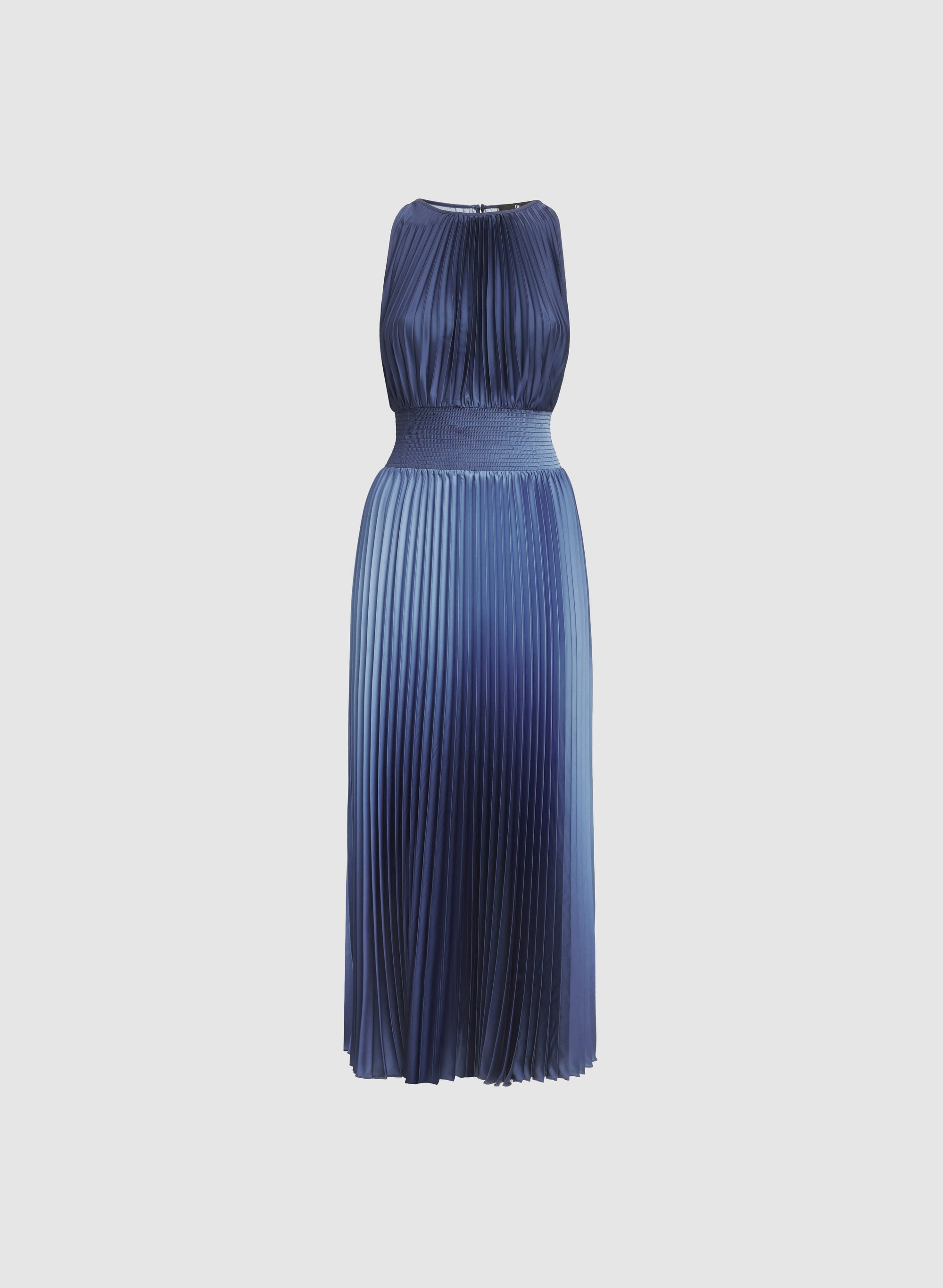 Plissé Ombre Satin Dress