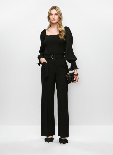 ジャケット・アウター 90's TUCK WIDE STRAIGHT TROUSERS sullen Z Supply Evelyn Satin Pant