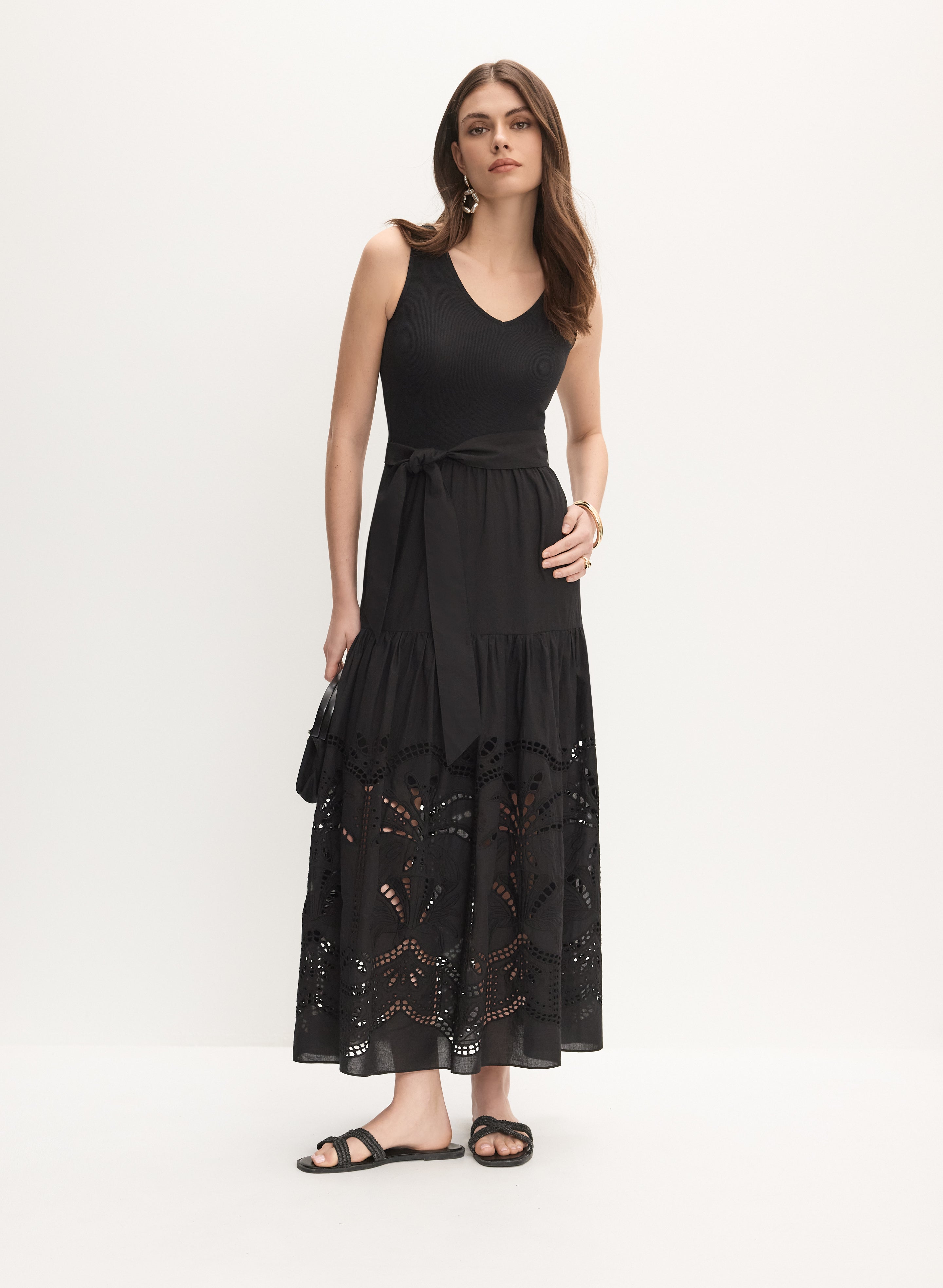 Cotton Cutout Maxi Dress Cotton Cutout Maxi Dress