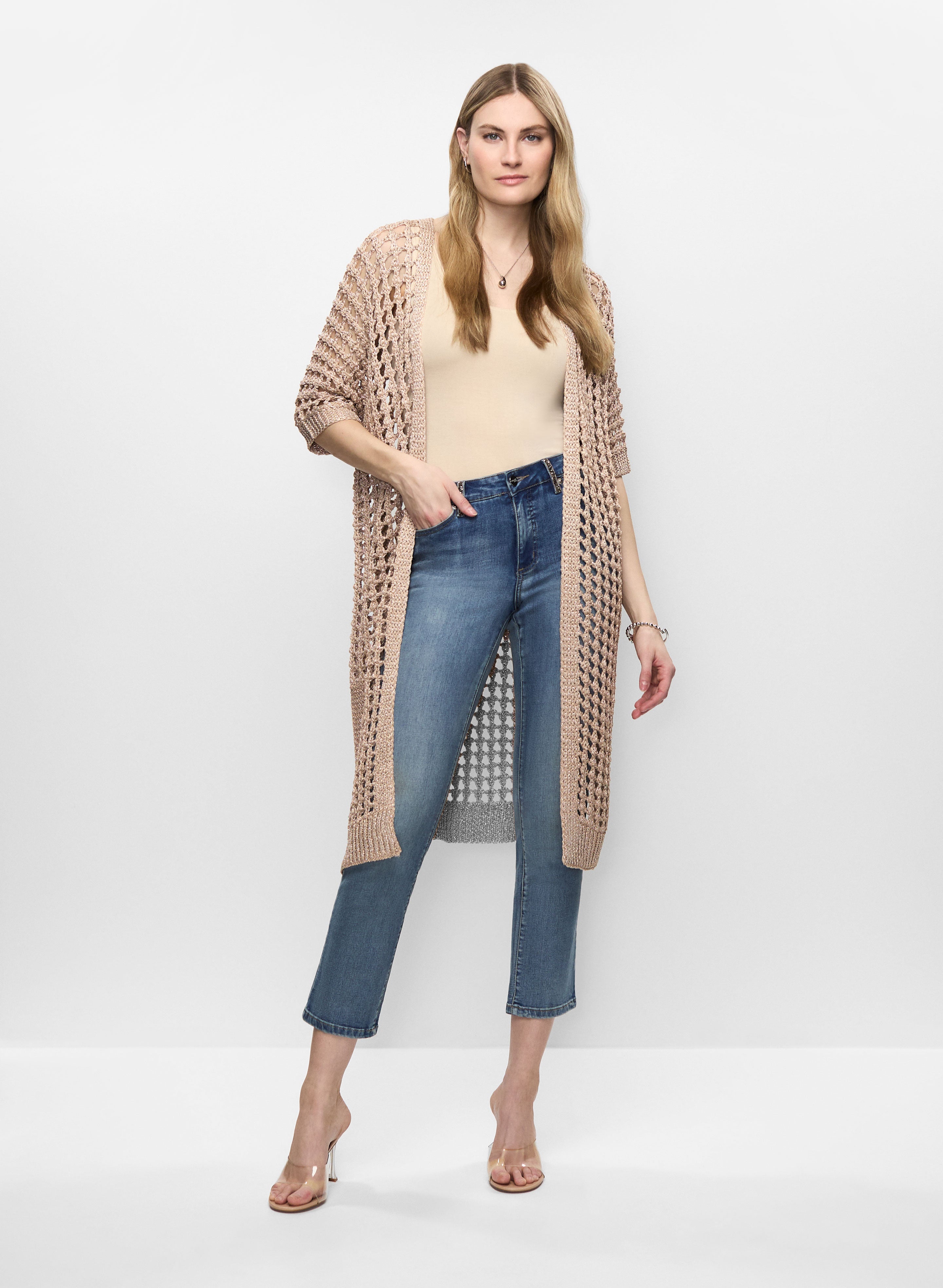 Open-Front Duster Cardigan