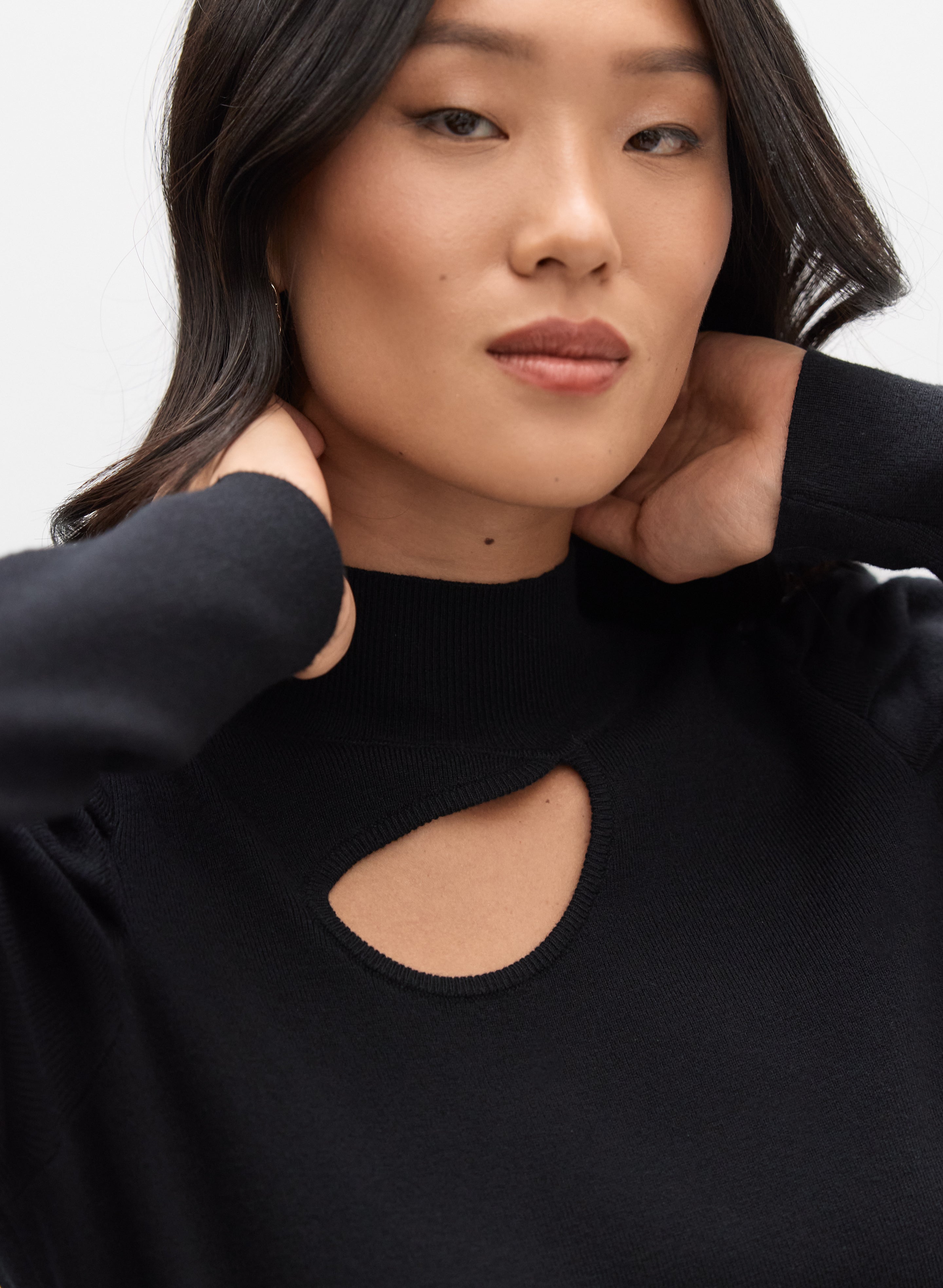 Half-Moon Cut-Out Sweater