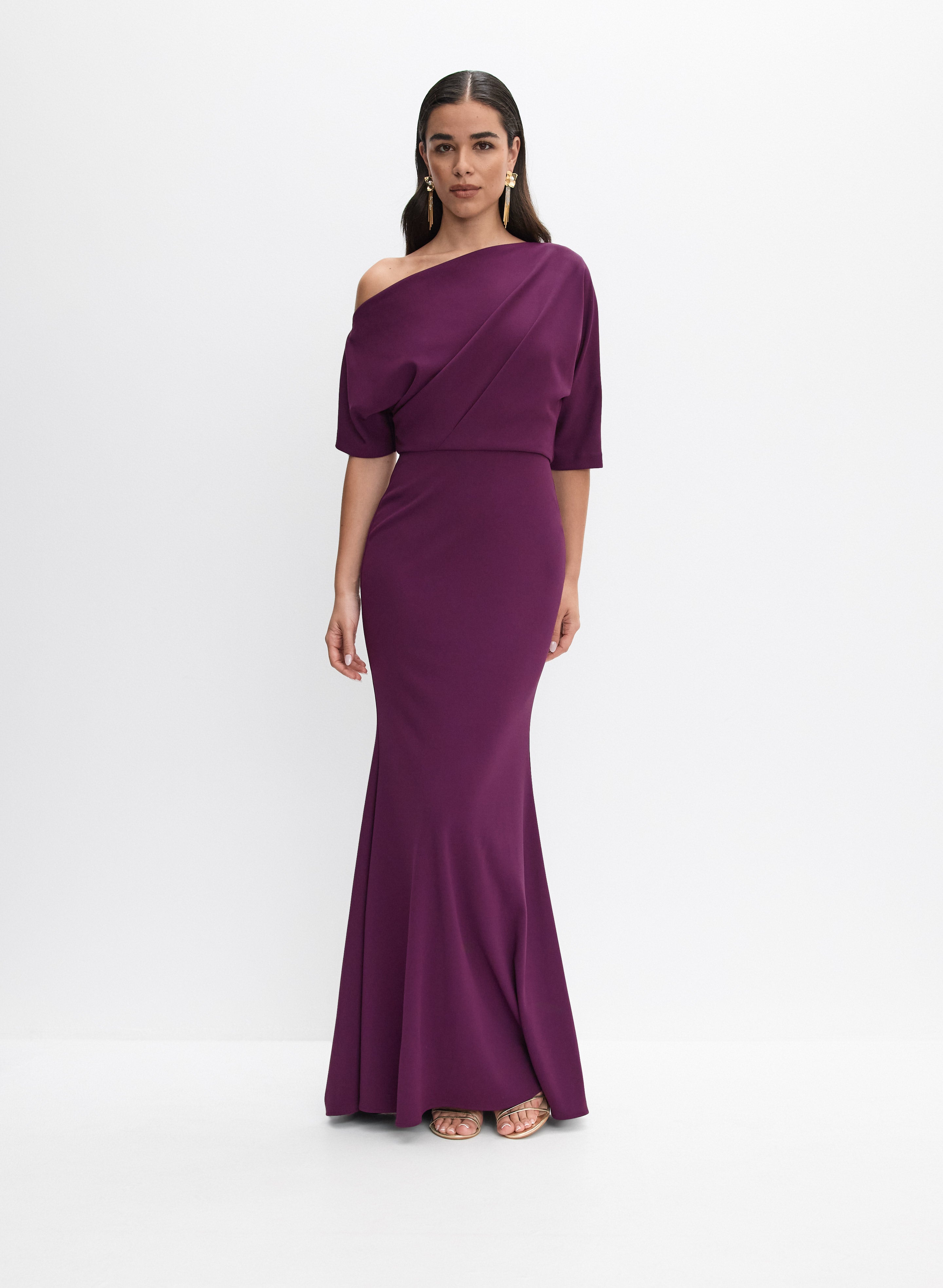 Asymmetric Off-Shoulder Dress