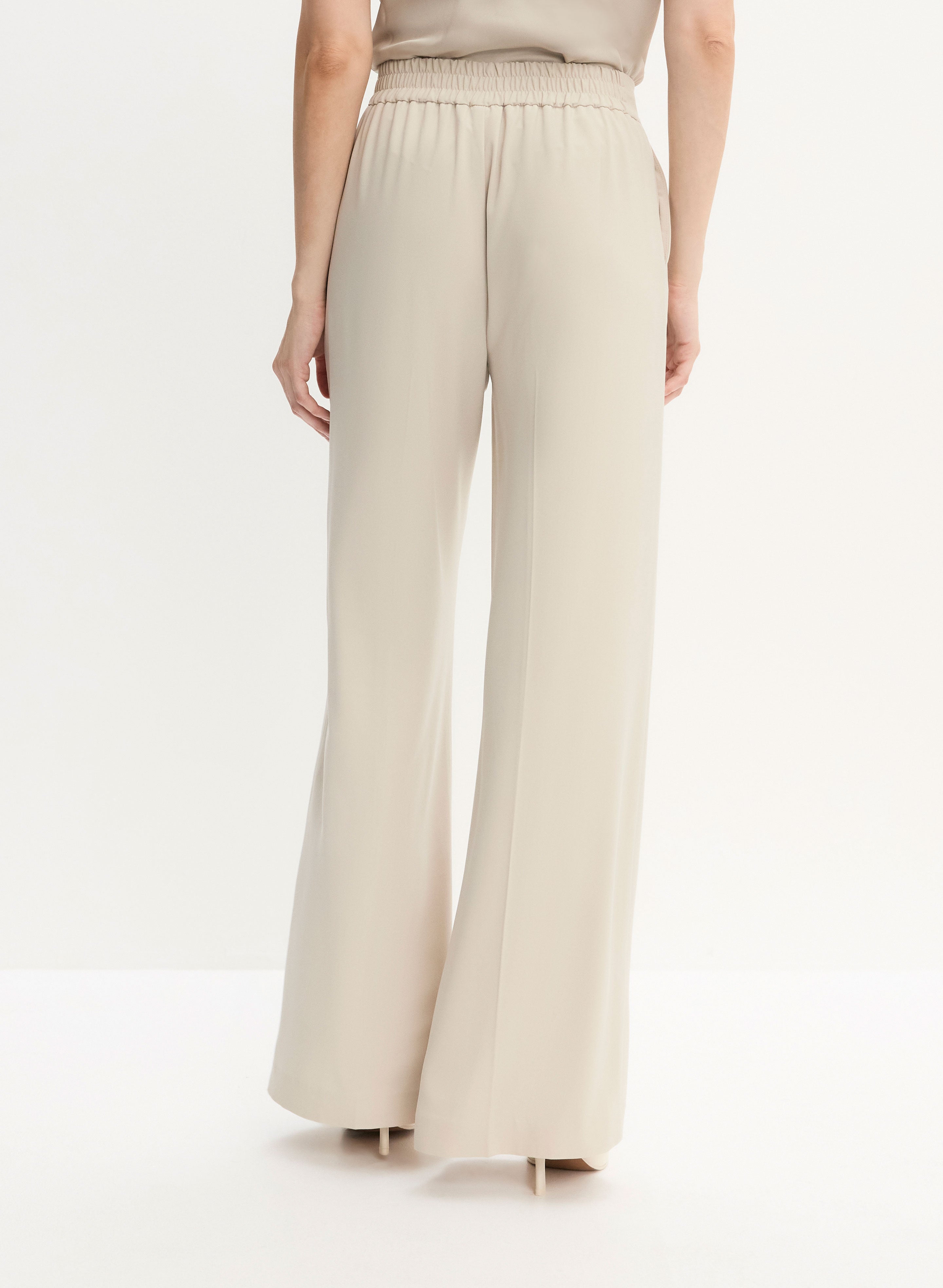 Wide Leg Pintuck Pants