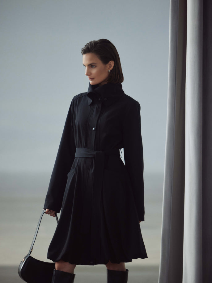 Stretch Wool-Blend Military Coat Stretch Wool-Blend Military Coat