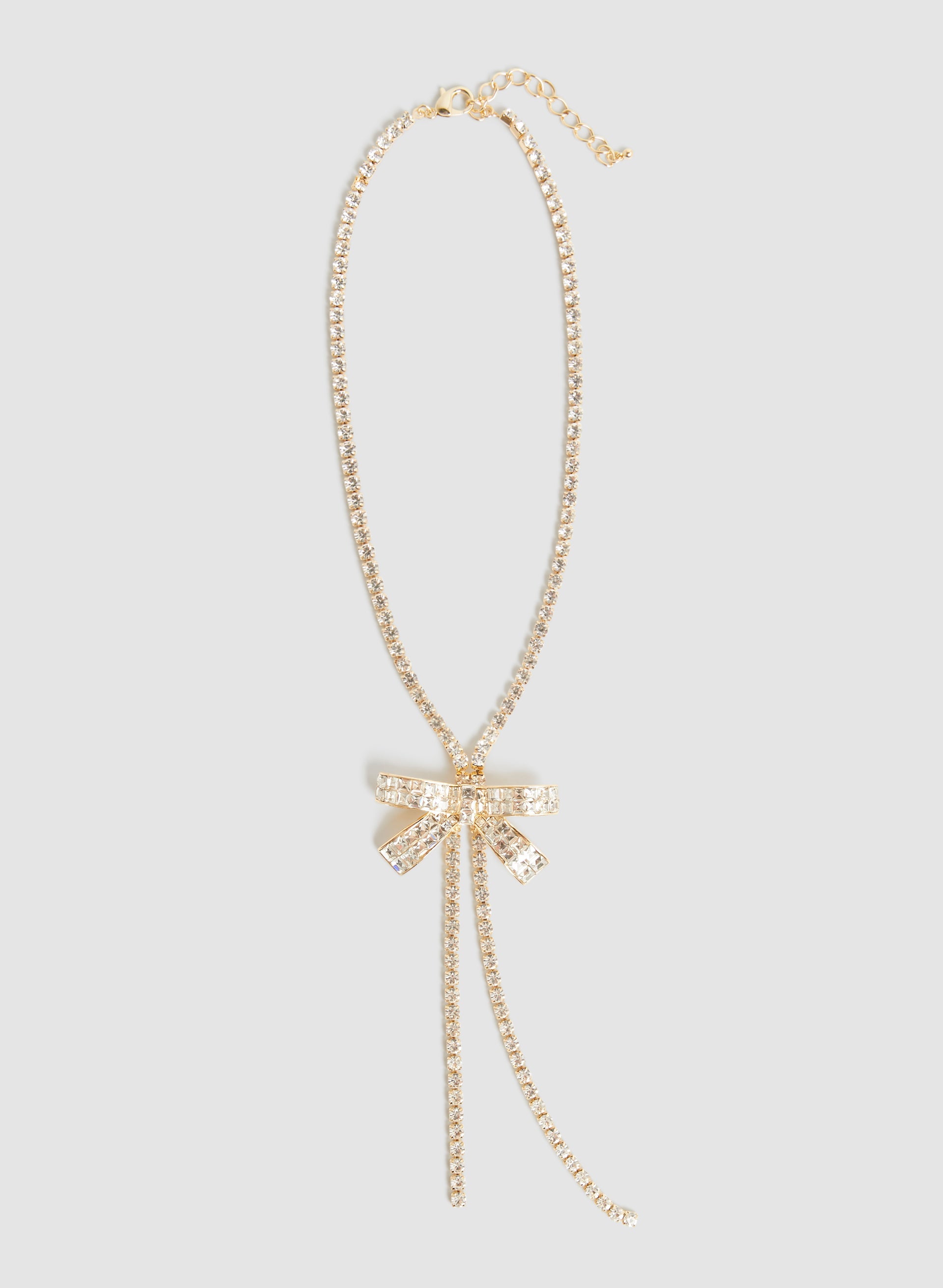 Crystal bow necklace