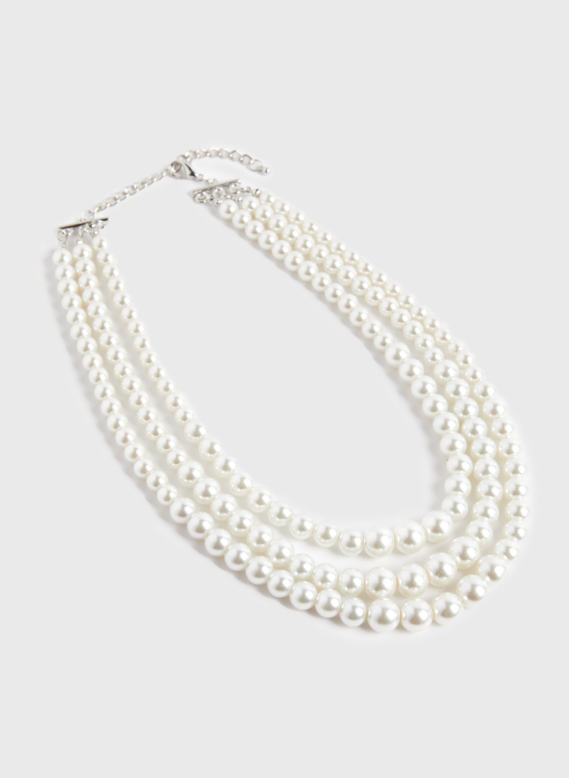 Triple Row Pearl Necklace