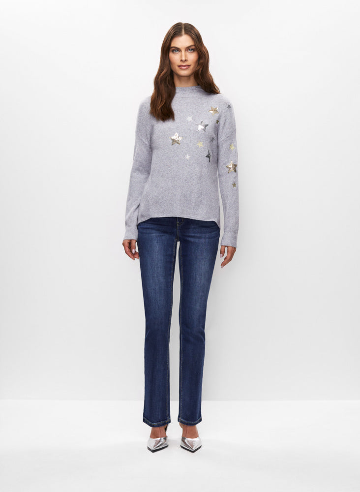 Star Detail Sweater & Straight Leg Jeans