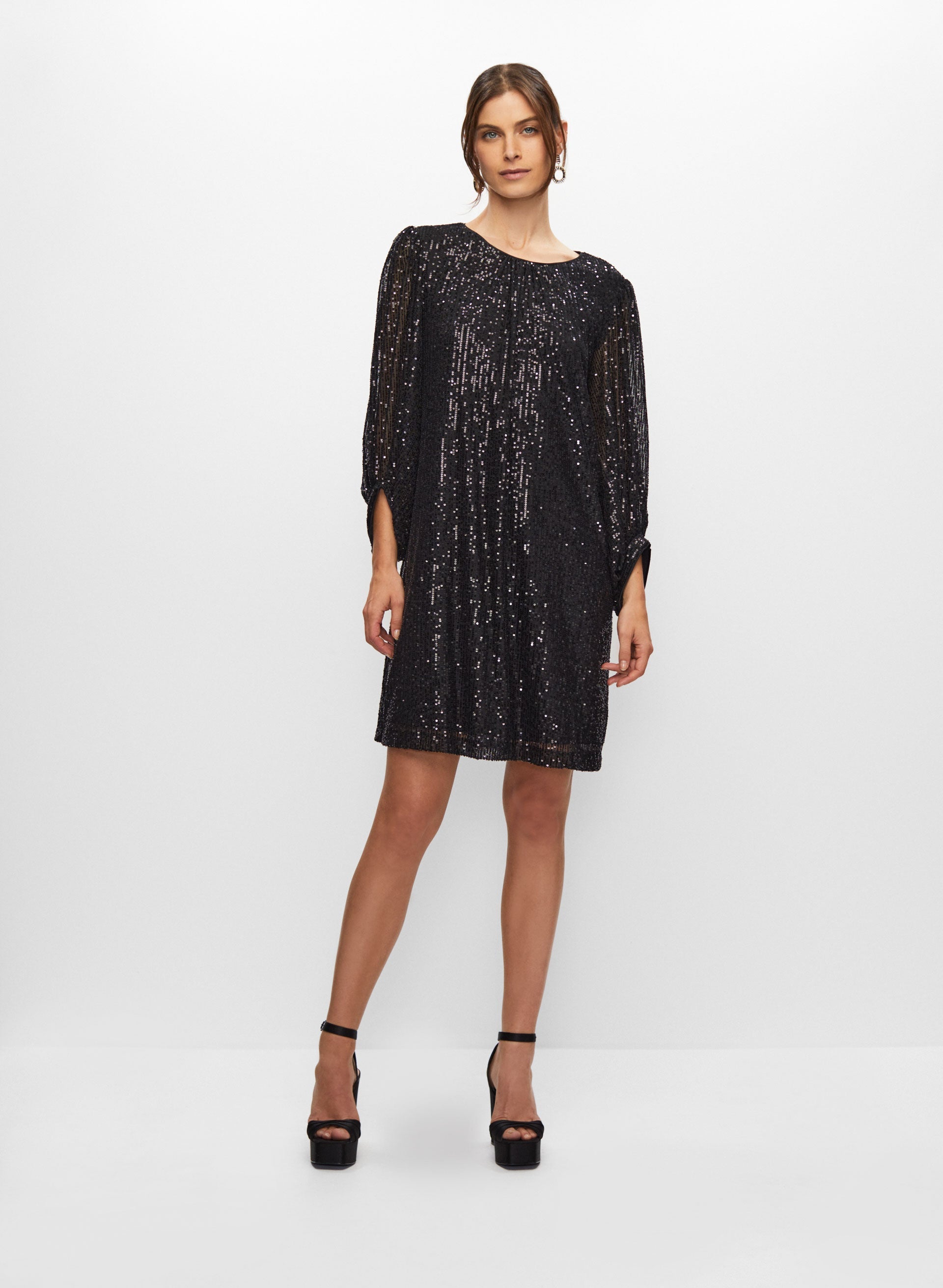 Bouffant Sleeve Sequin Dress Bouffant Sleeve Sequin Dress