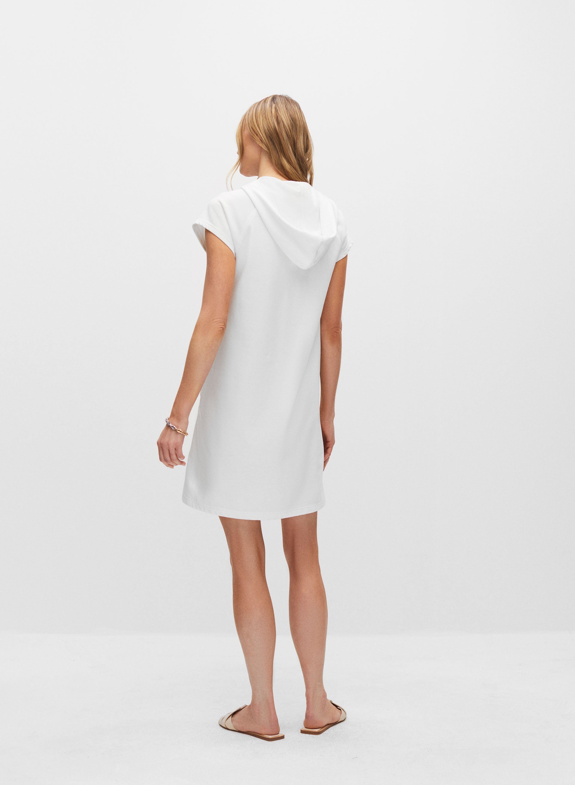 Short Sleeve Hooded Dress